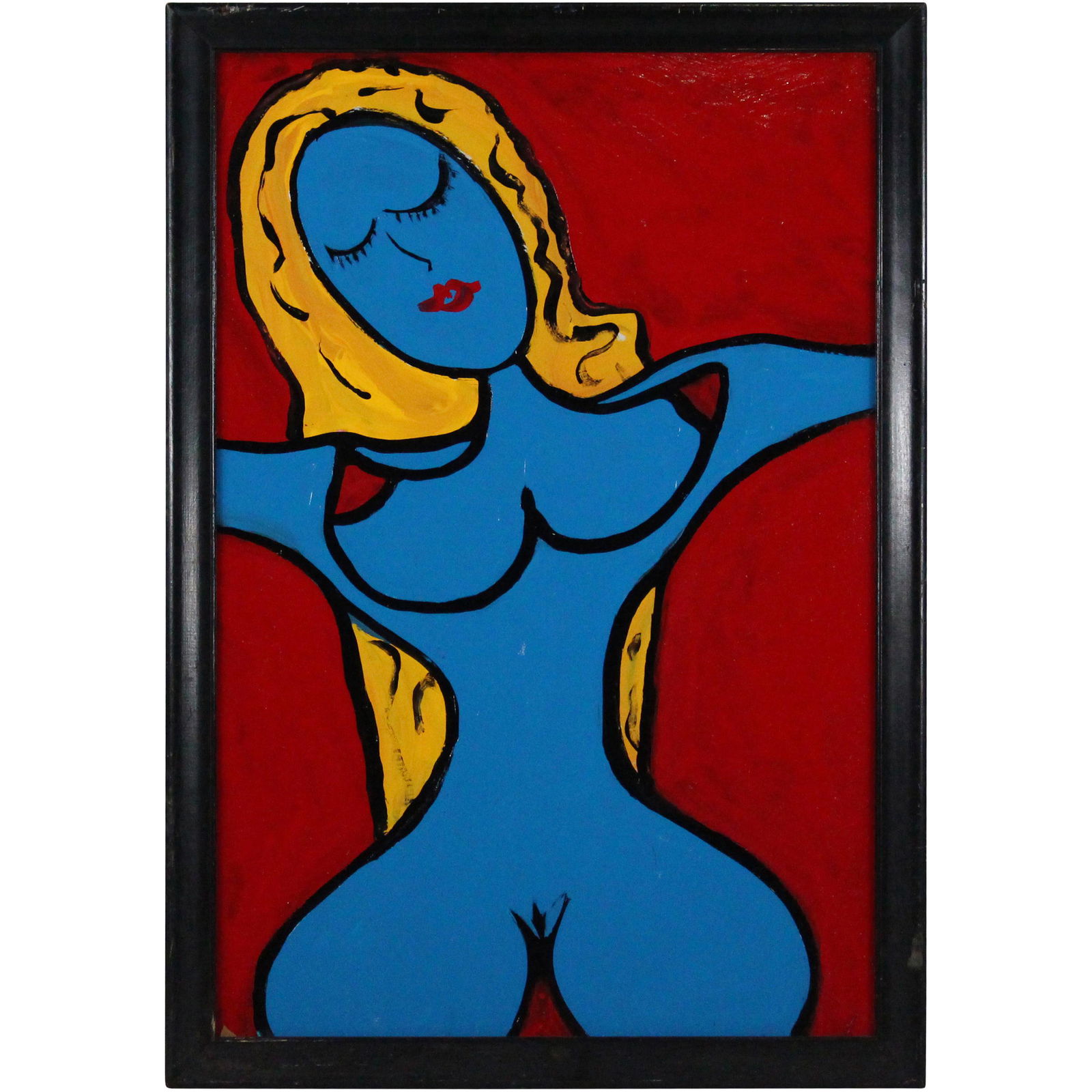 Thomas Pulgini, Listed American Abstract Blue Woman O/b (1 of 12)
