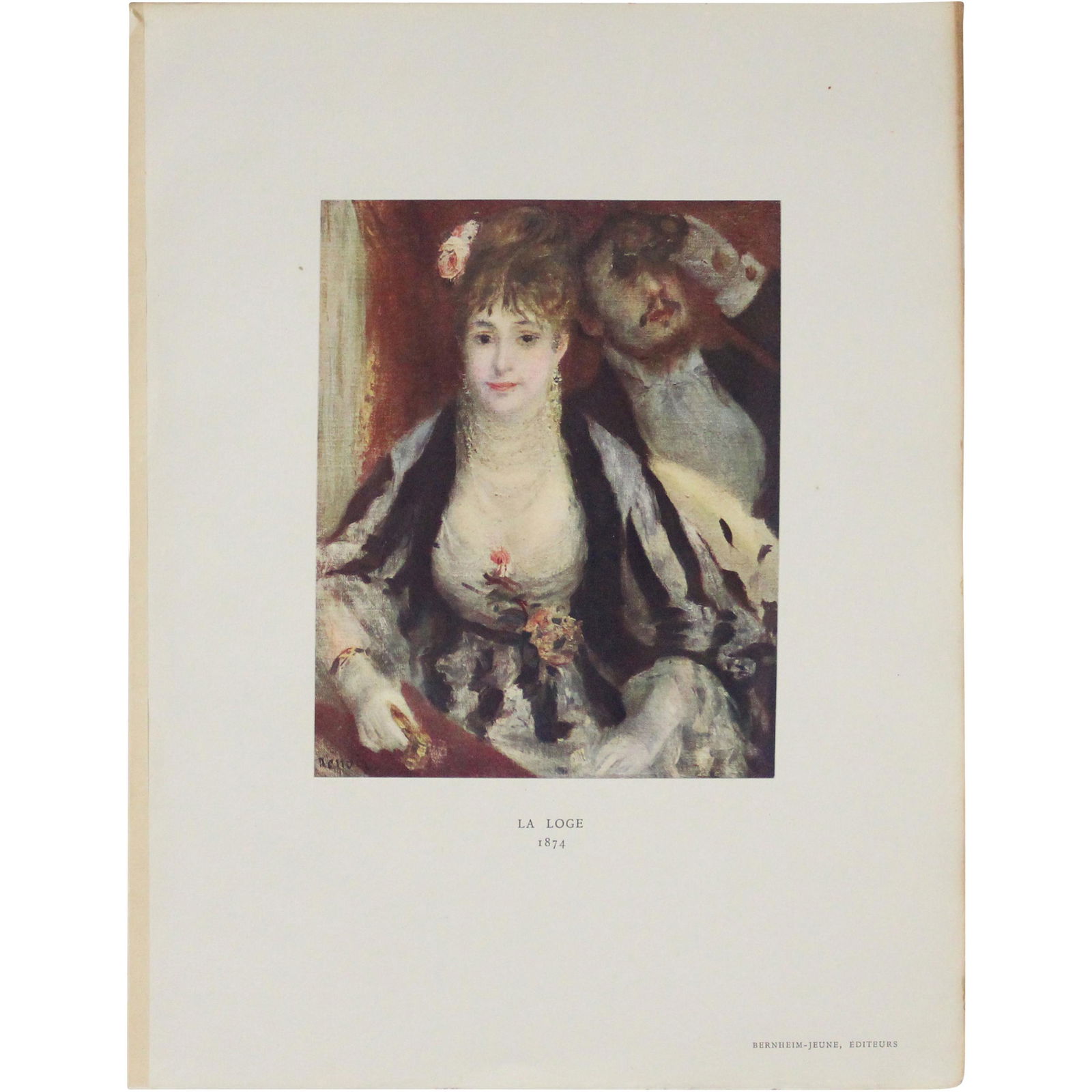 Vintage Lithograph, Renoir, Lady with Roses (1 of 10)