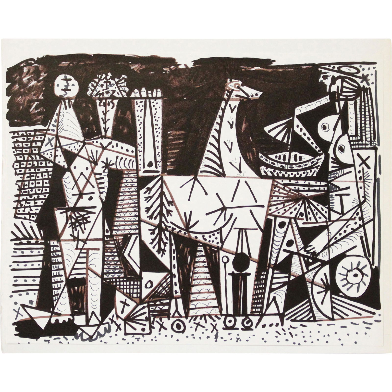 Pablo Picasso Vintage Lithograph, Figures, Horse (1 of 10)