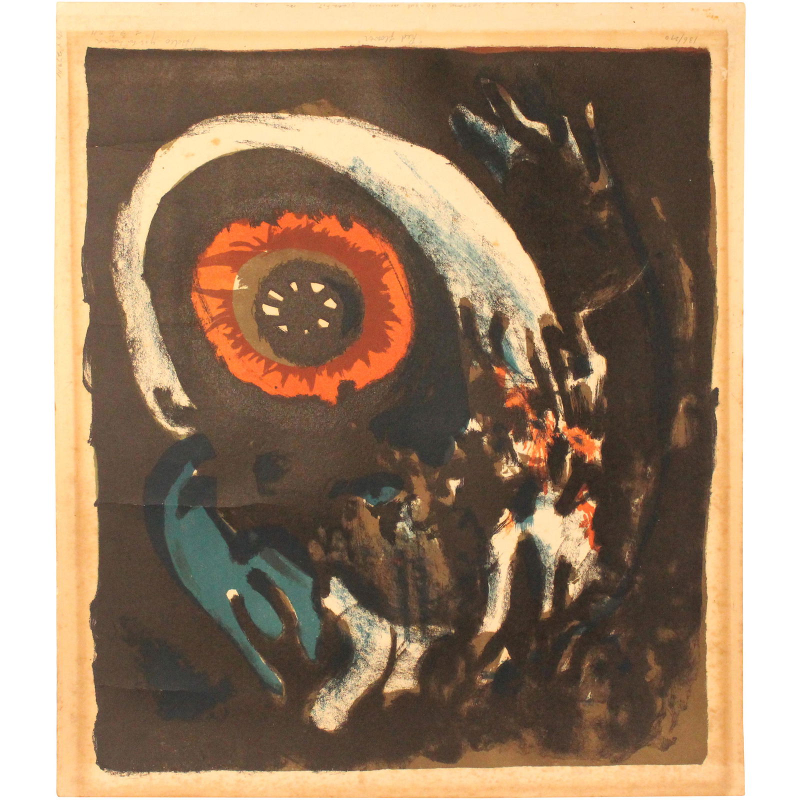 Hideo Yoshihara (Born 1931) Japan, Abstract Lithograph (1 of 15)