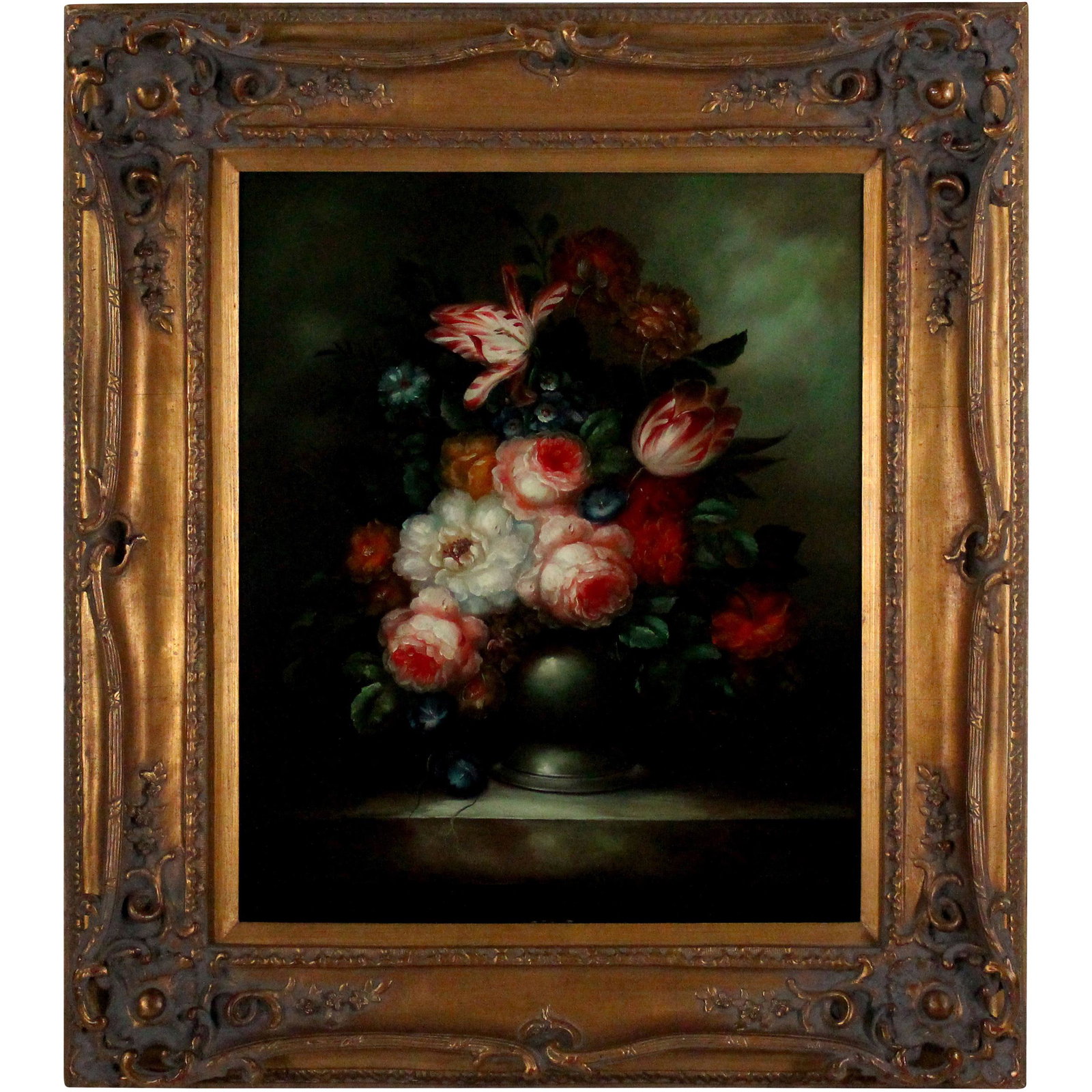 R Rodin, Fine 20th C. Roses Still Life Oil Painting (1 of 10)