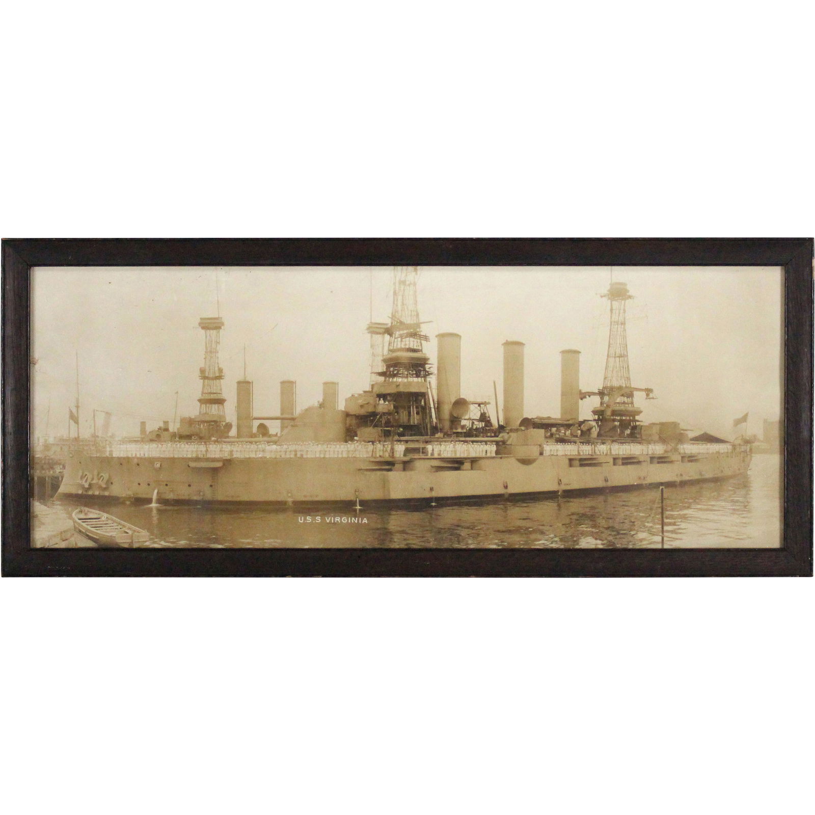 USS Virginia, Naval Battleship, Early Framed Photograph (1 of 7)