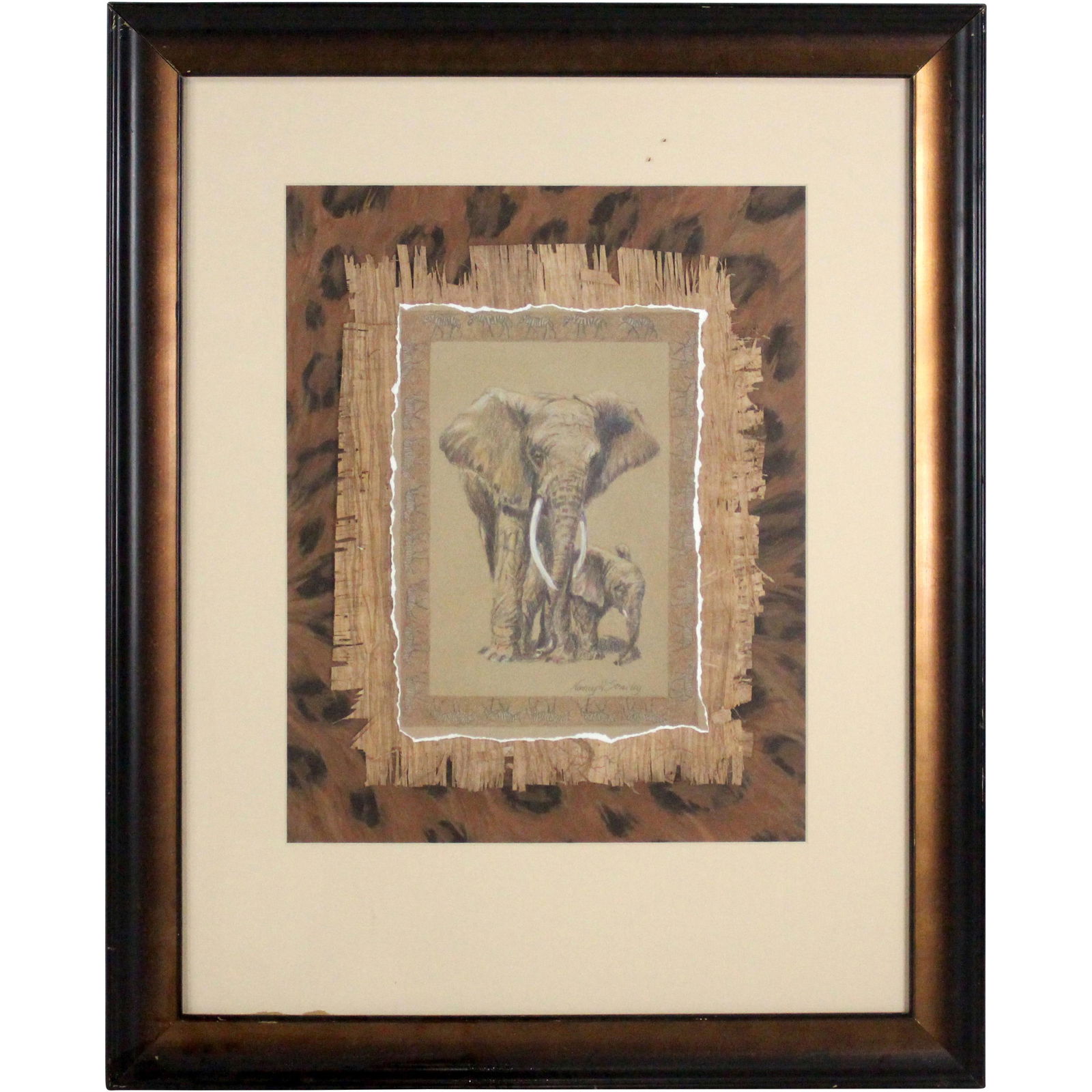 Nancy Strailey, Wildlife Artist, Pencil, Elephants (1 of 10)