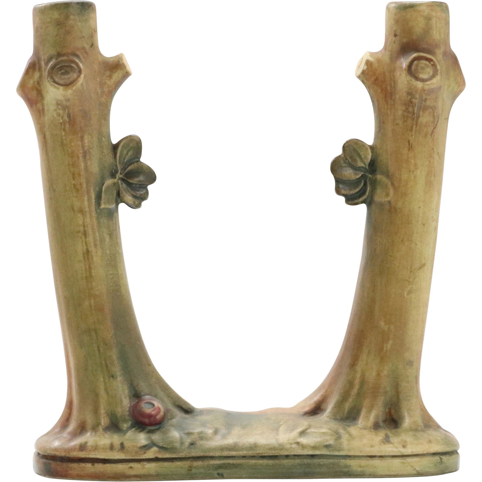 WELLER Art Pottery Double Tree Trunk Vase (1 of 10)