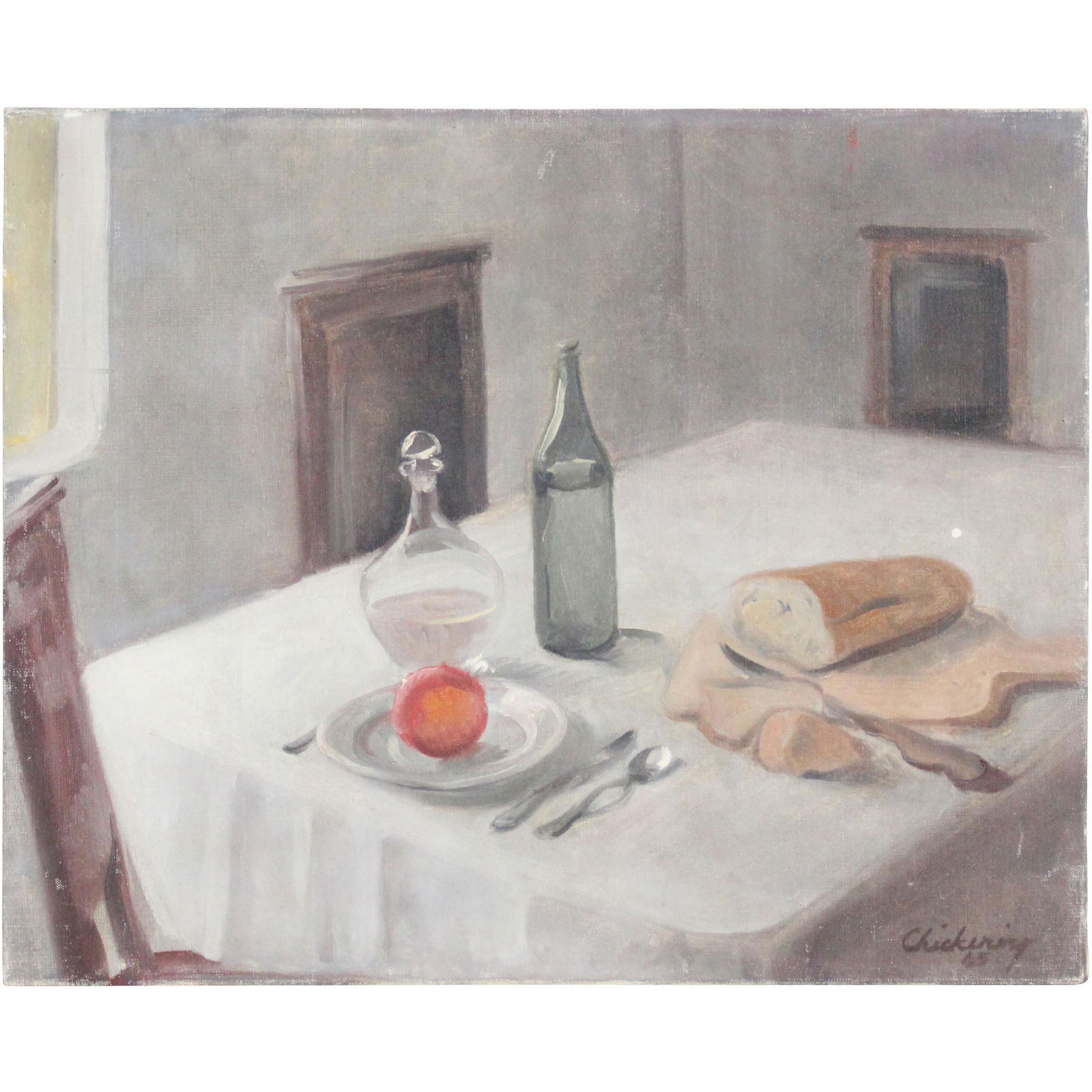 Chickering 1965, Mid-Century Table Top Still Life Oil/c (1 of 16)