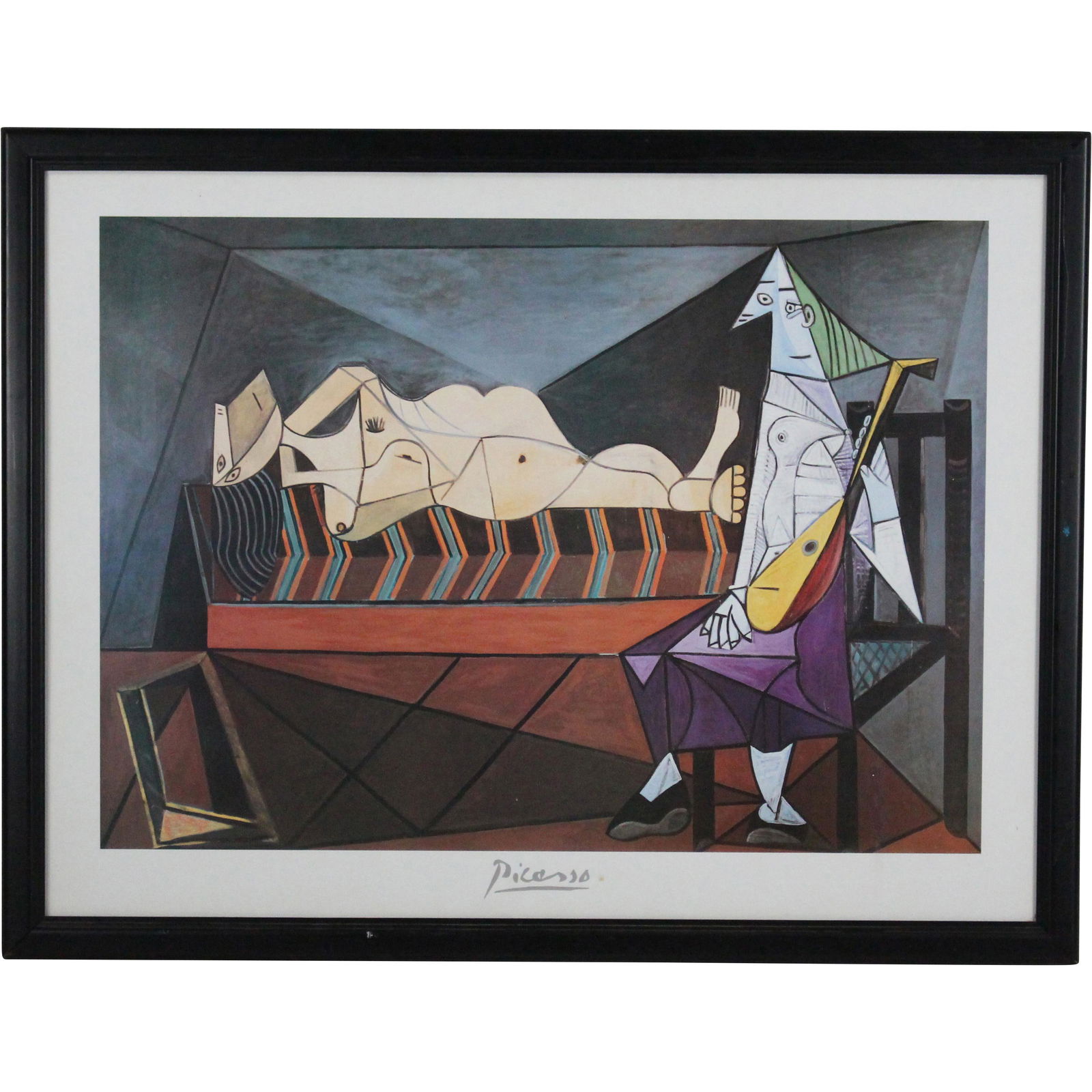 Pablo Picasso Vintage Print Mandolin Player, Reclining (1 of 16)