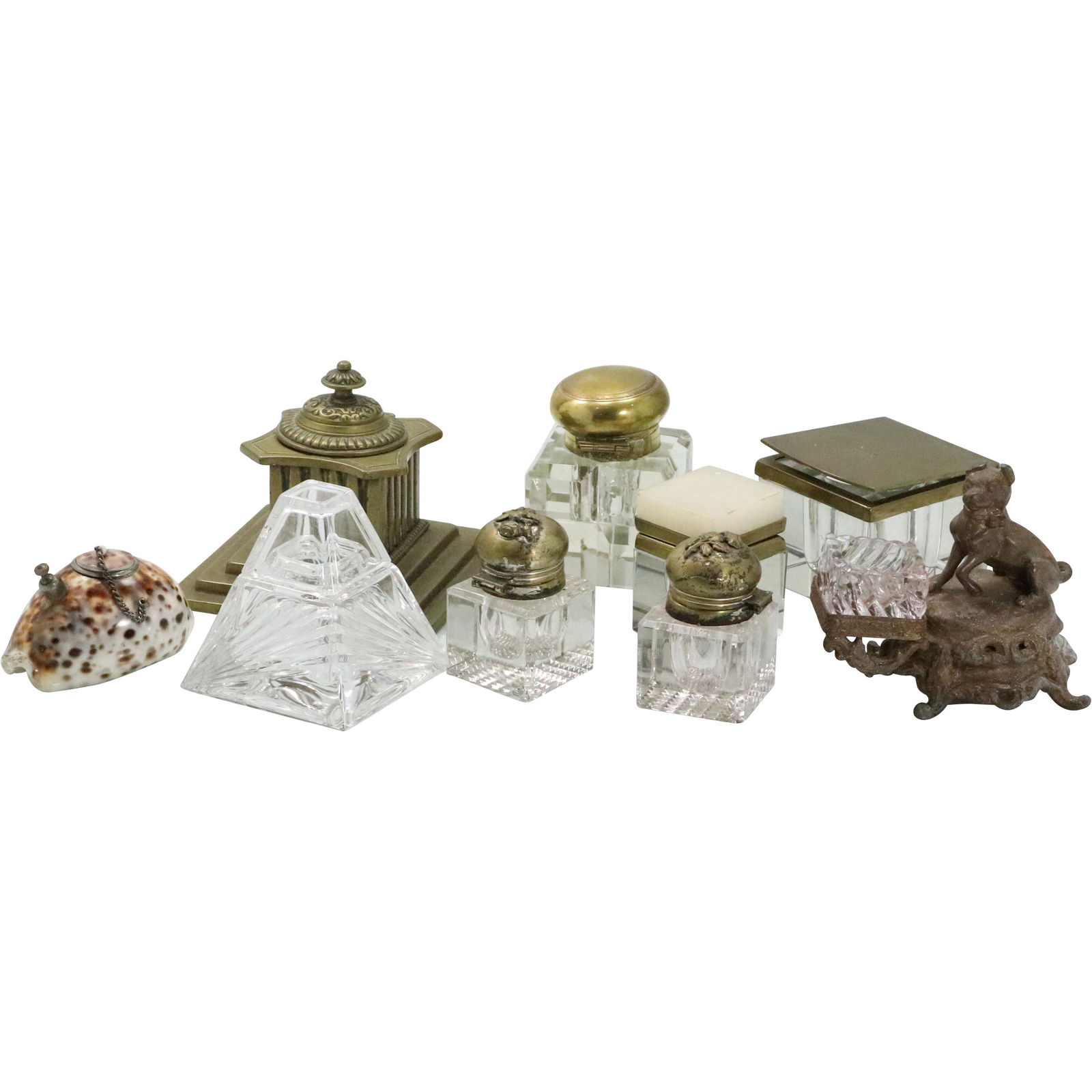 [9] Assorted Antique - Vintage Inkwells - Variety (1 of 20)