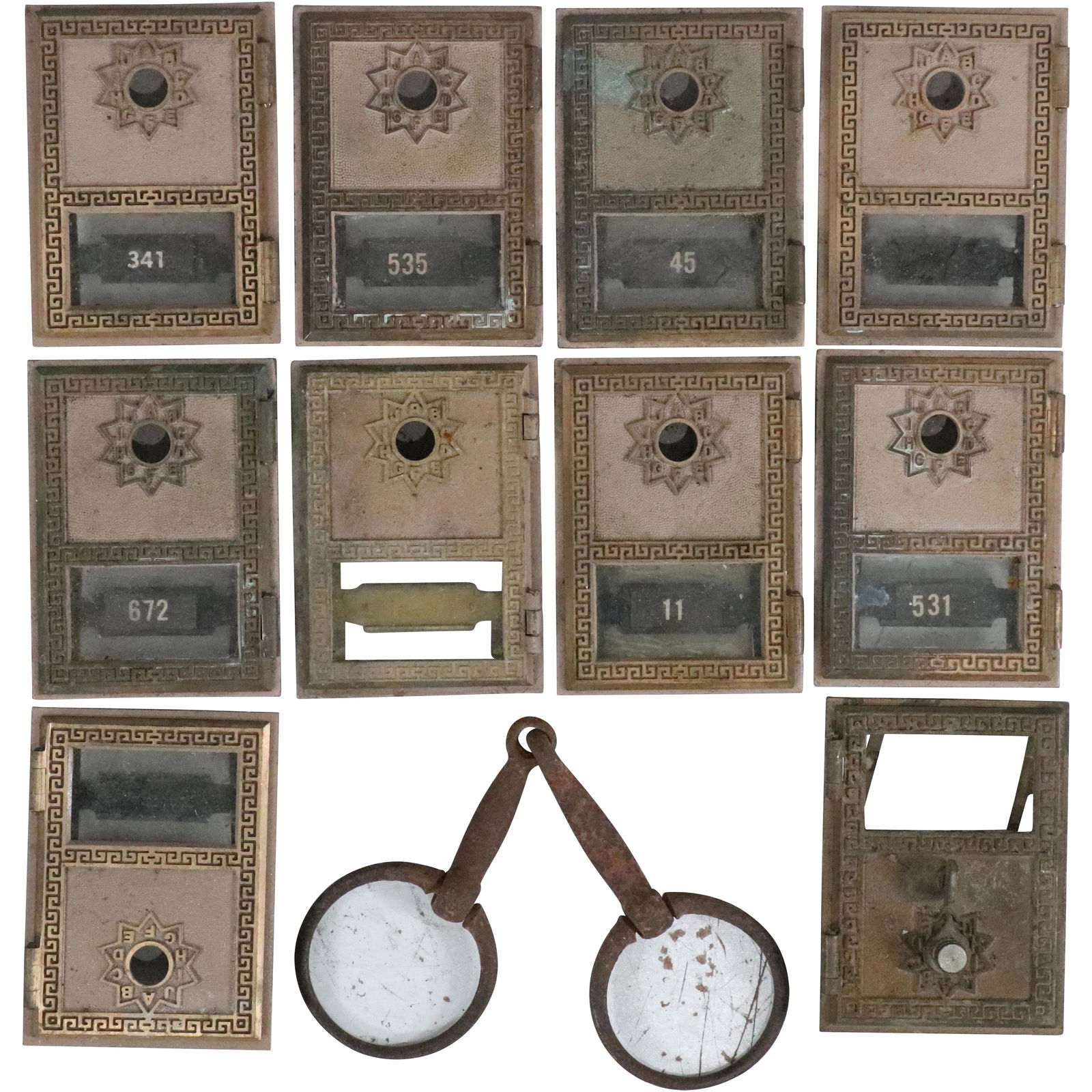 10 Bronze Postal  Mailbox Cubby Faces (1 of 14)