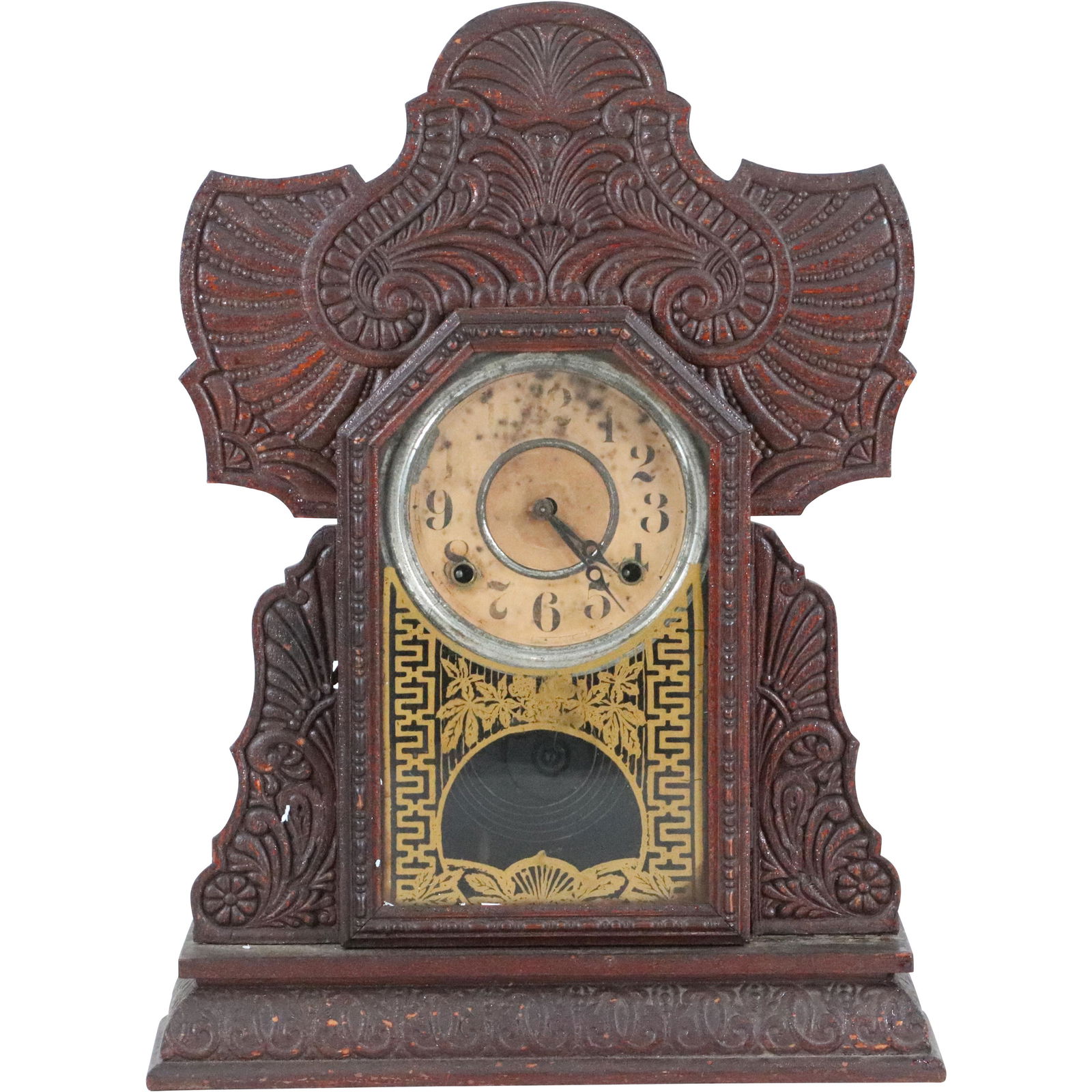 Fancy Oak Gingerbread Clock Original Key, Pendulum (1 of 11)