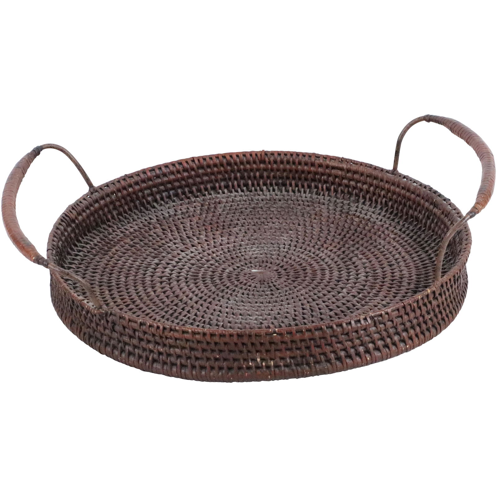 Finely Braided Reed Serving Tray / Gathering Basket (1 of 7)