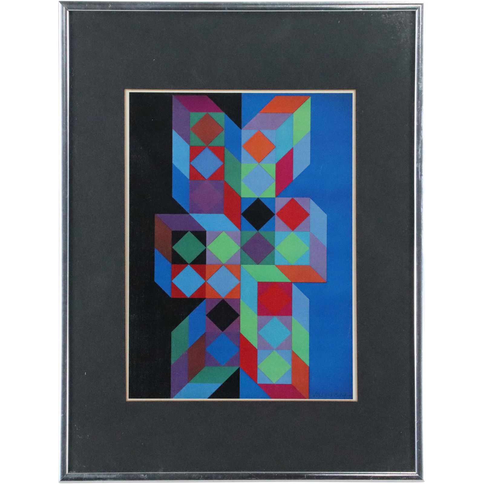 Victor Vasarely, Signed Lithograph Colorful Op Art (1 of 8)