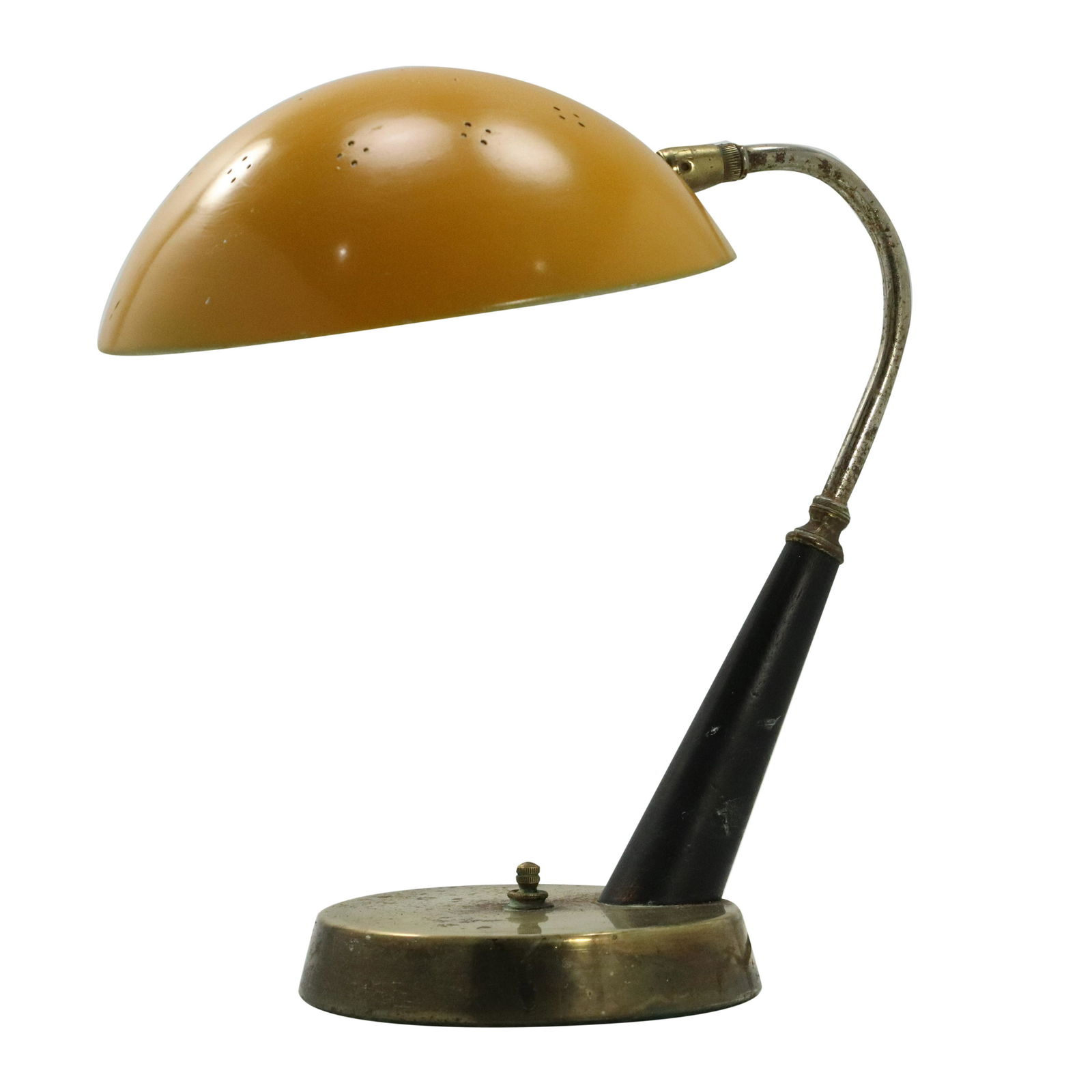 1950s Space Age Design Goose Neck Desk Lamp: 1950s Space Age Design Goose Neck Desk Lamp. Size: 11 h , 11 w