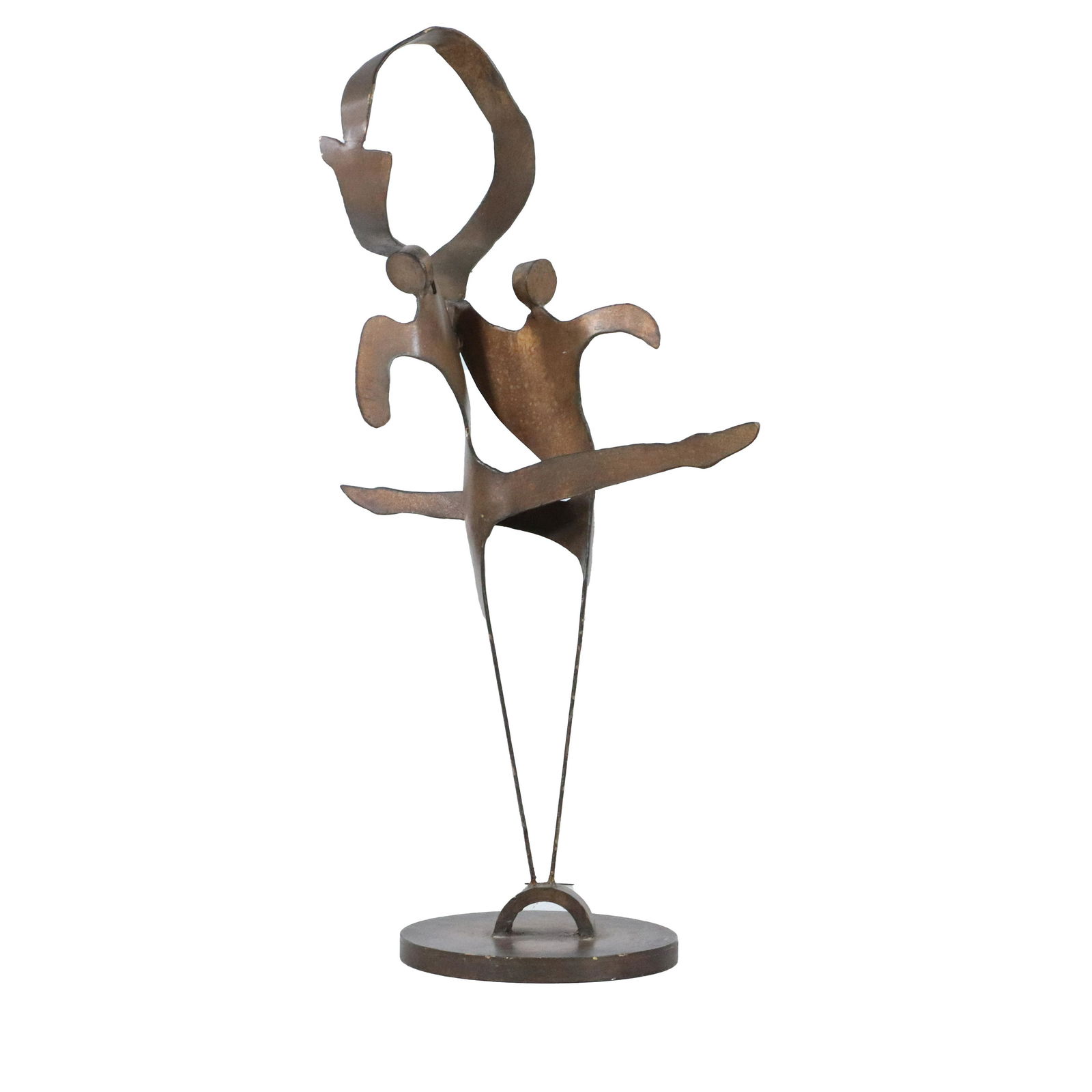 Mid-Century Modern Steel Cutout Sculpture Two Dancers (1 of 10)