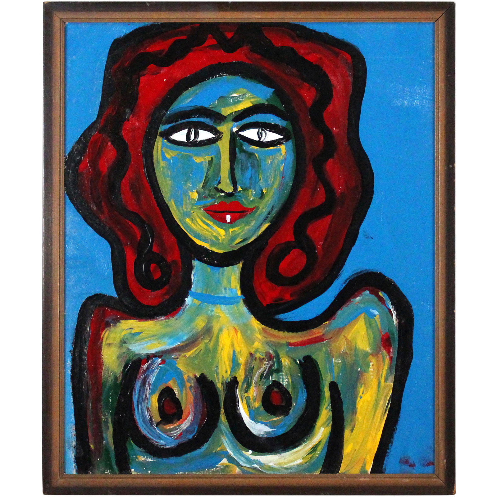 Thomas Pulgini, Listed American Abstract Woman Red Hair (1 of 5)