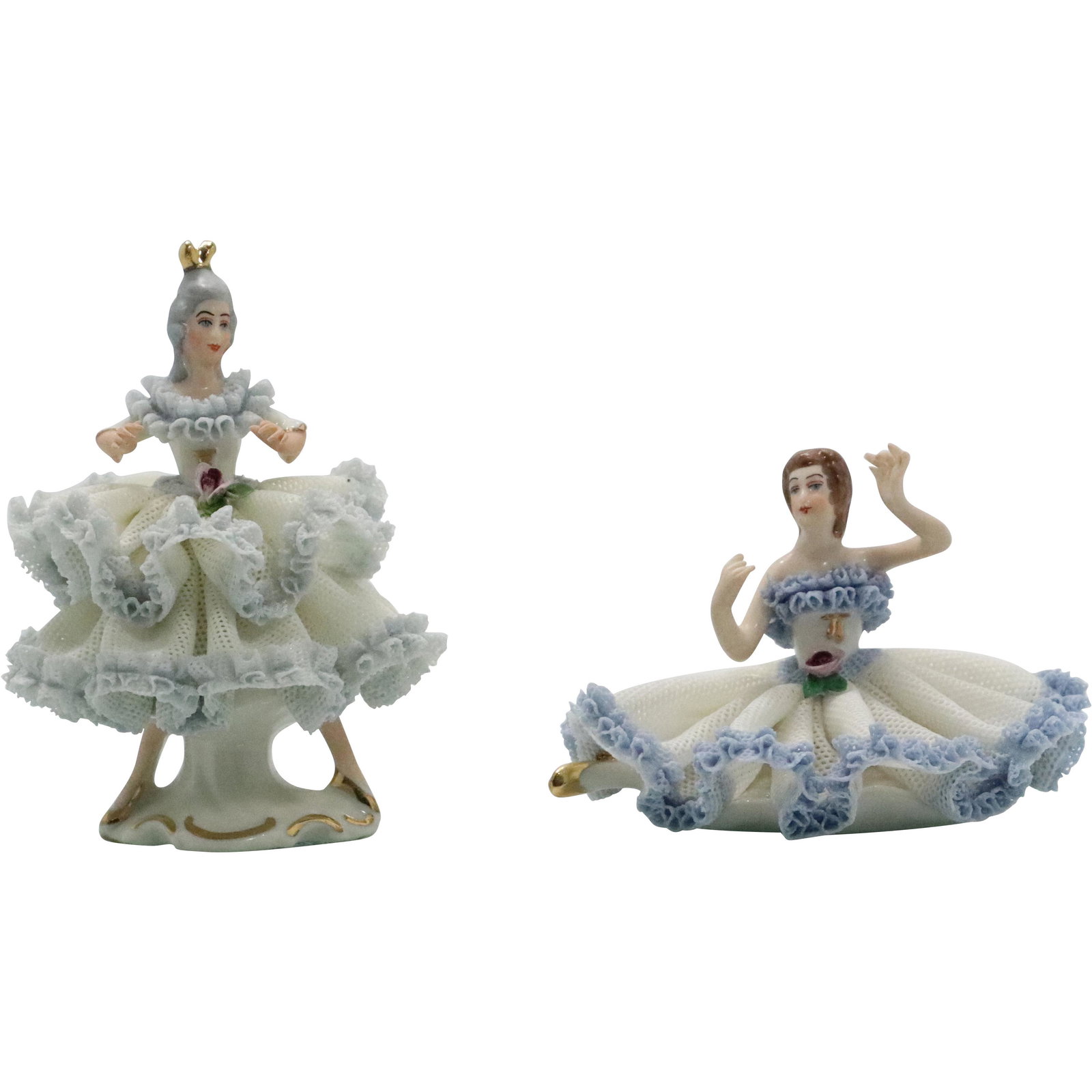 [2] Dresden Germany Dancing Figurines Fine Lace Dresses (1 of 12)