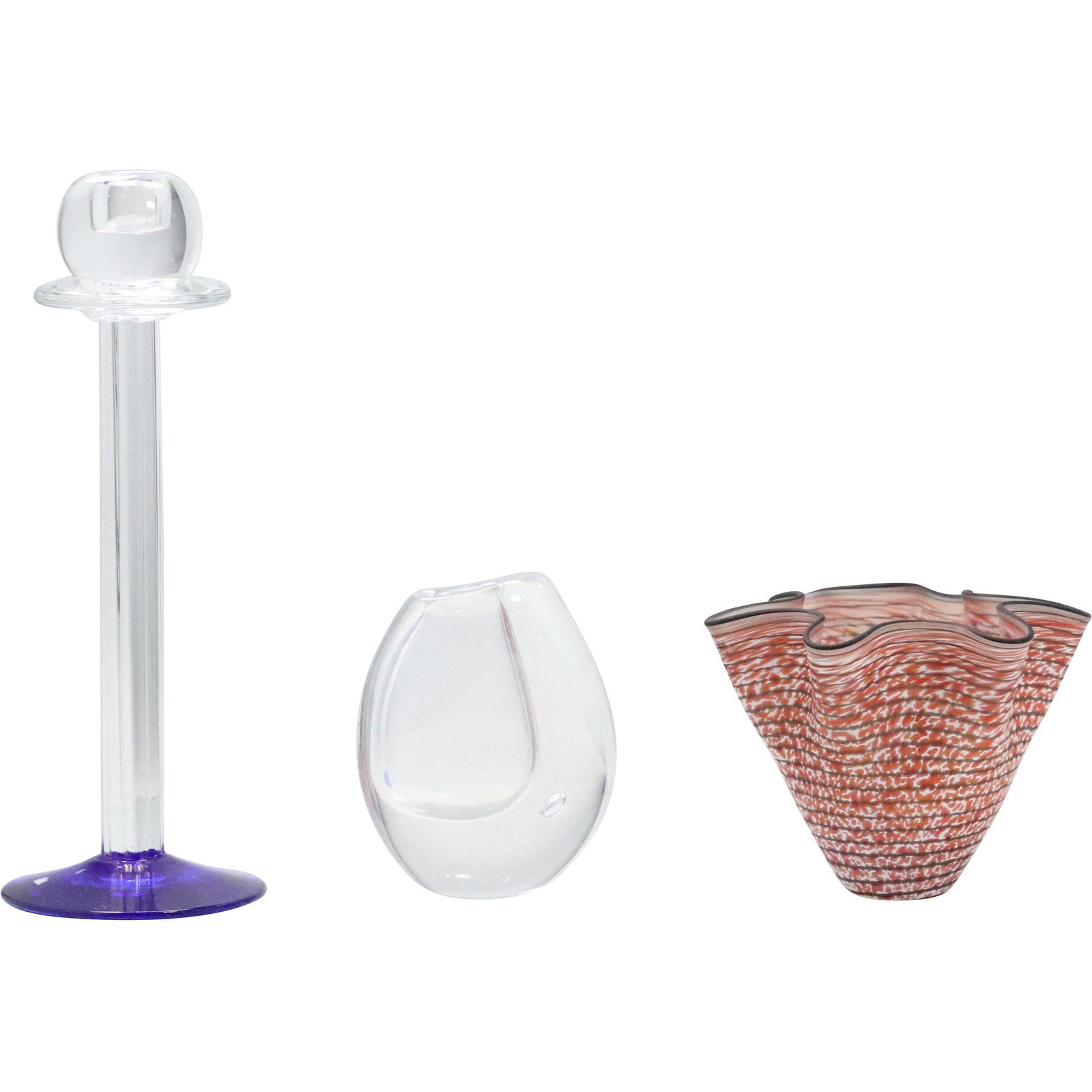 2 Signed KOSTA Boda Vases; 1 Mid-Century Candlestick (1 of 16)