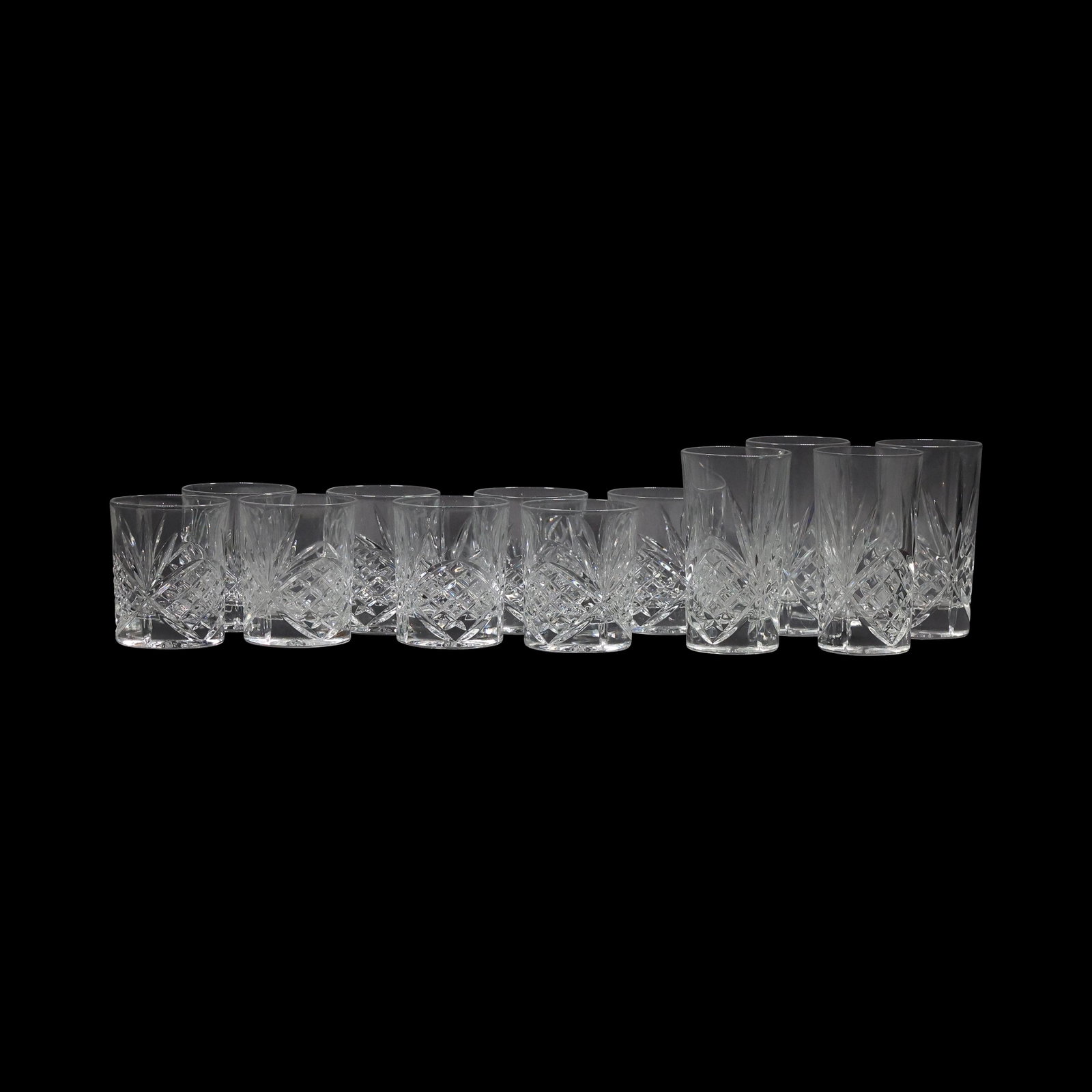 [12] Crystal Drinking Glasses 8x short and 4x tall (1 of 9)