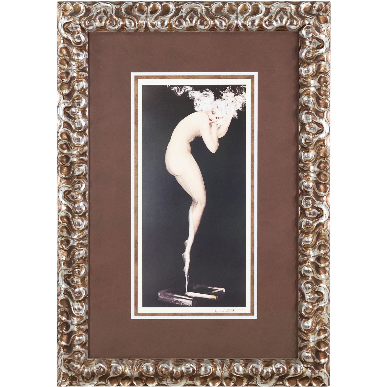 Louis Icart Print in Quality Silver Tone Frame (1 of 10)
