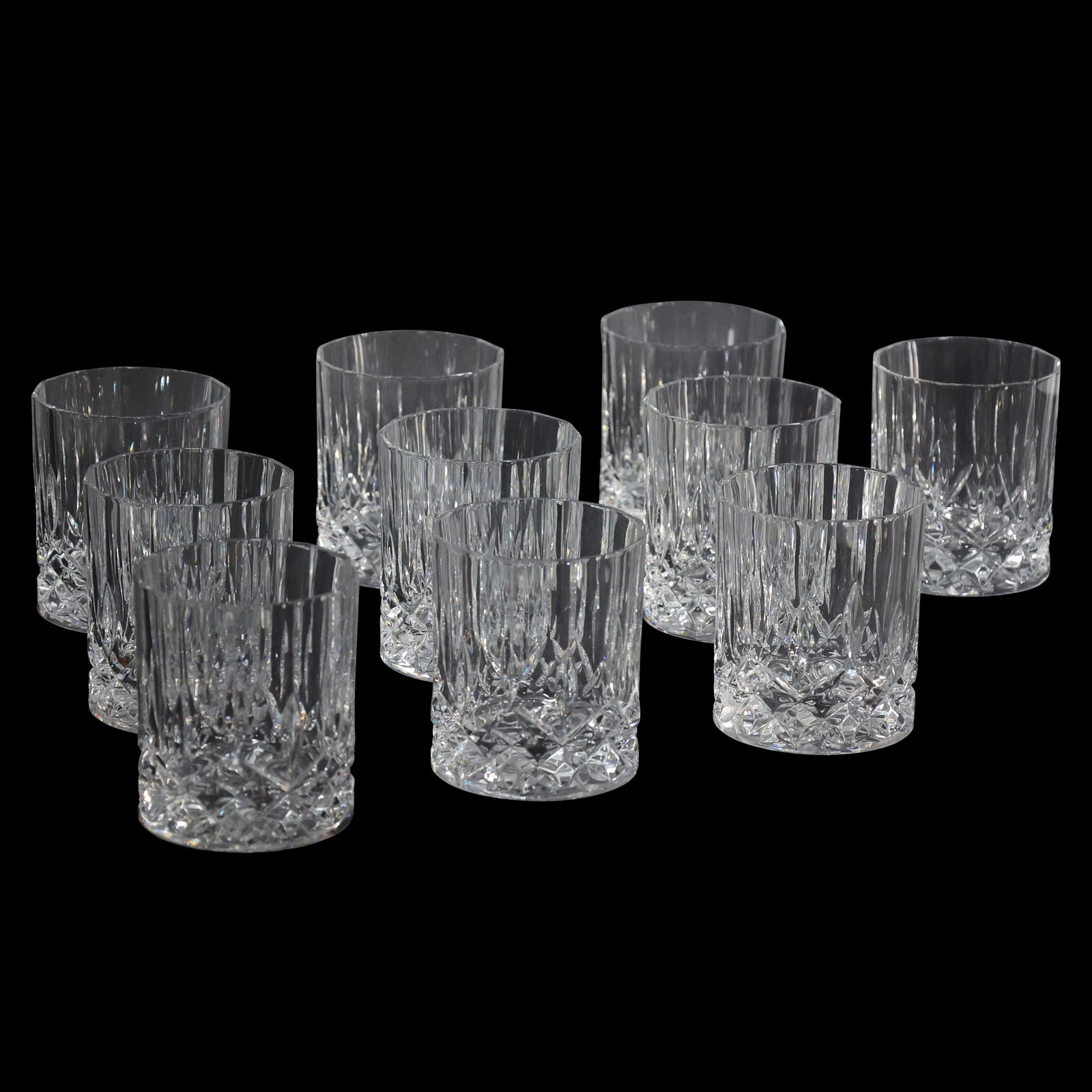 10 Crystal Glass Cocktail Drinking Glasses (1 of 4)