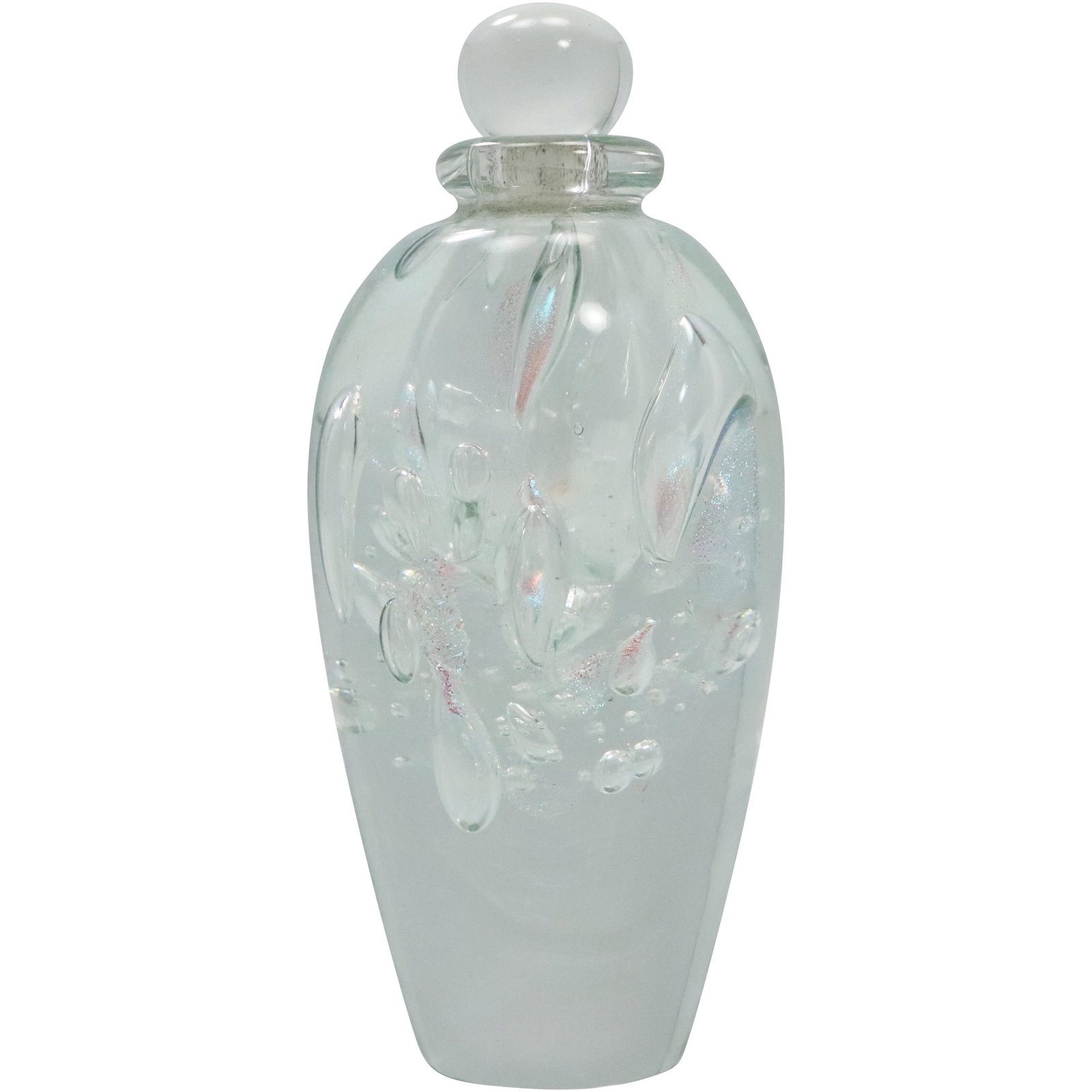 EICKHOLT Signed Art Glass Perfume Bottle Internal Decor (1 of 10)