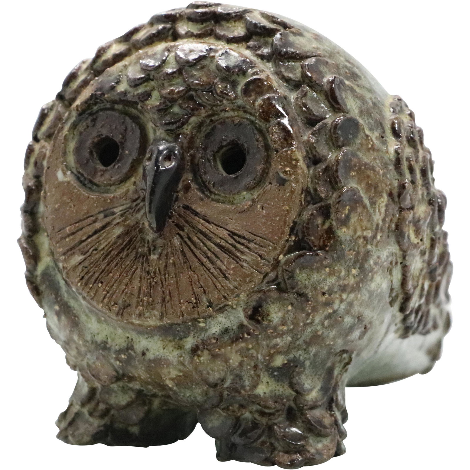 Signed & Dated 1969 Studio Pottery Owl Figure (1 of 9)