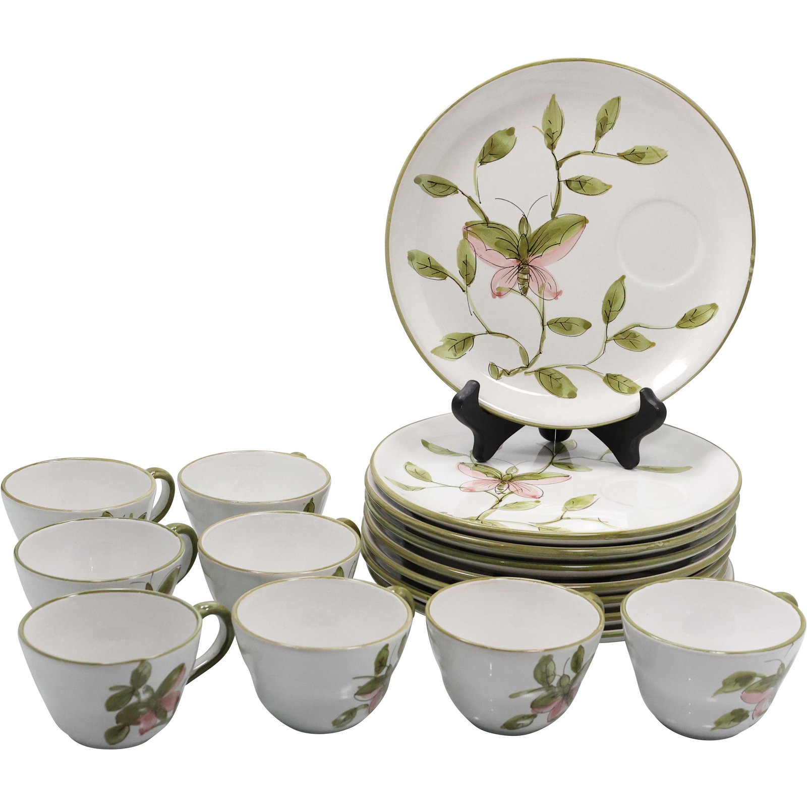 16 Pcs. Service for 8 Italian Ceramic Cups Luncheon (1 of 5)