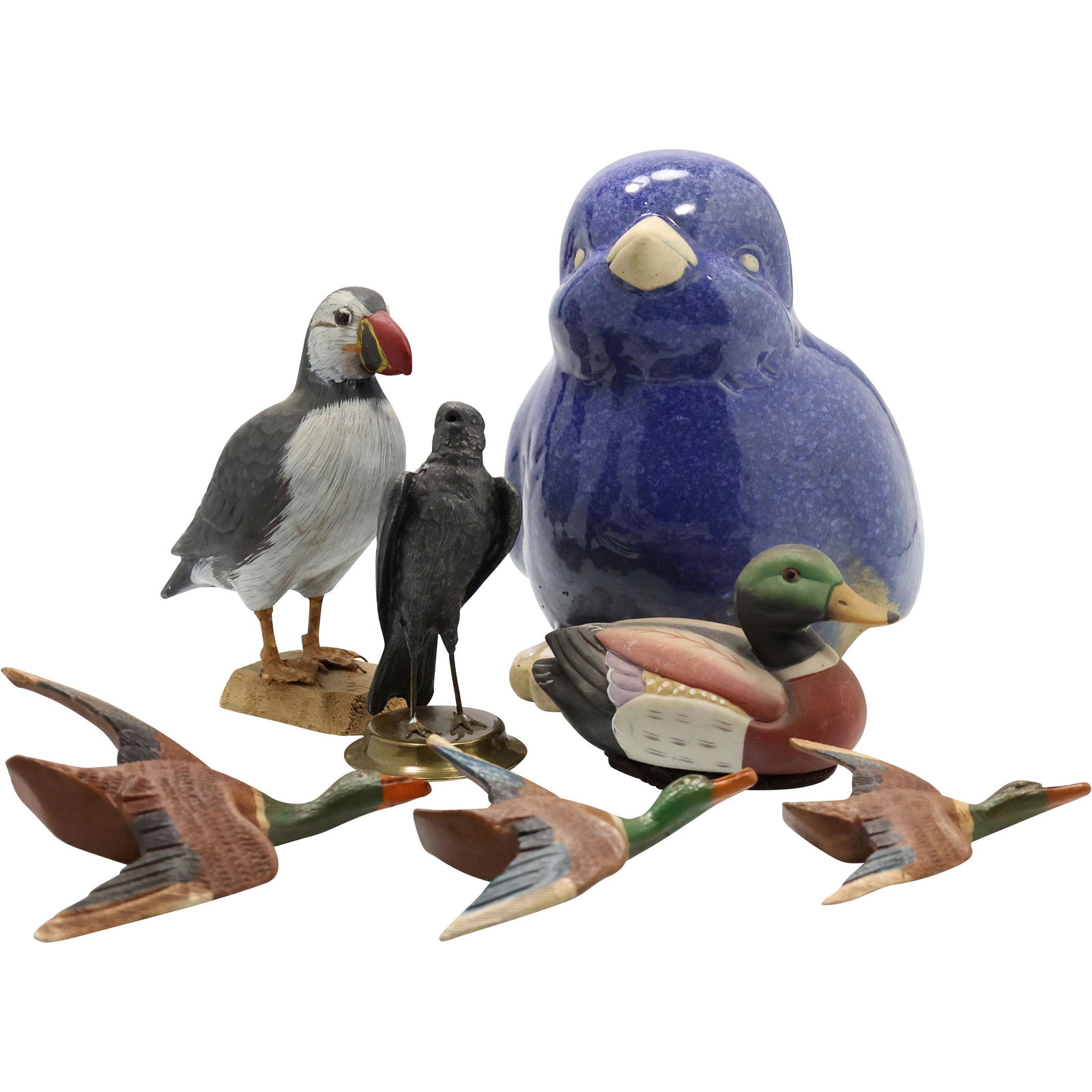 7 Assorted Bird Figures Ceramic, Wood (1 of 6)