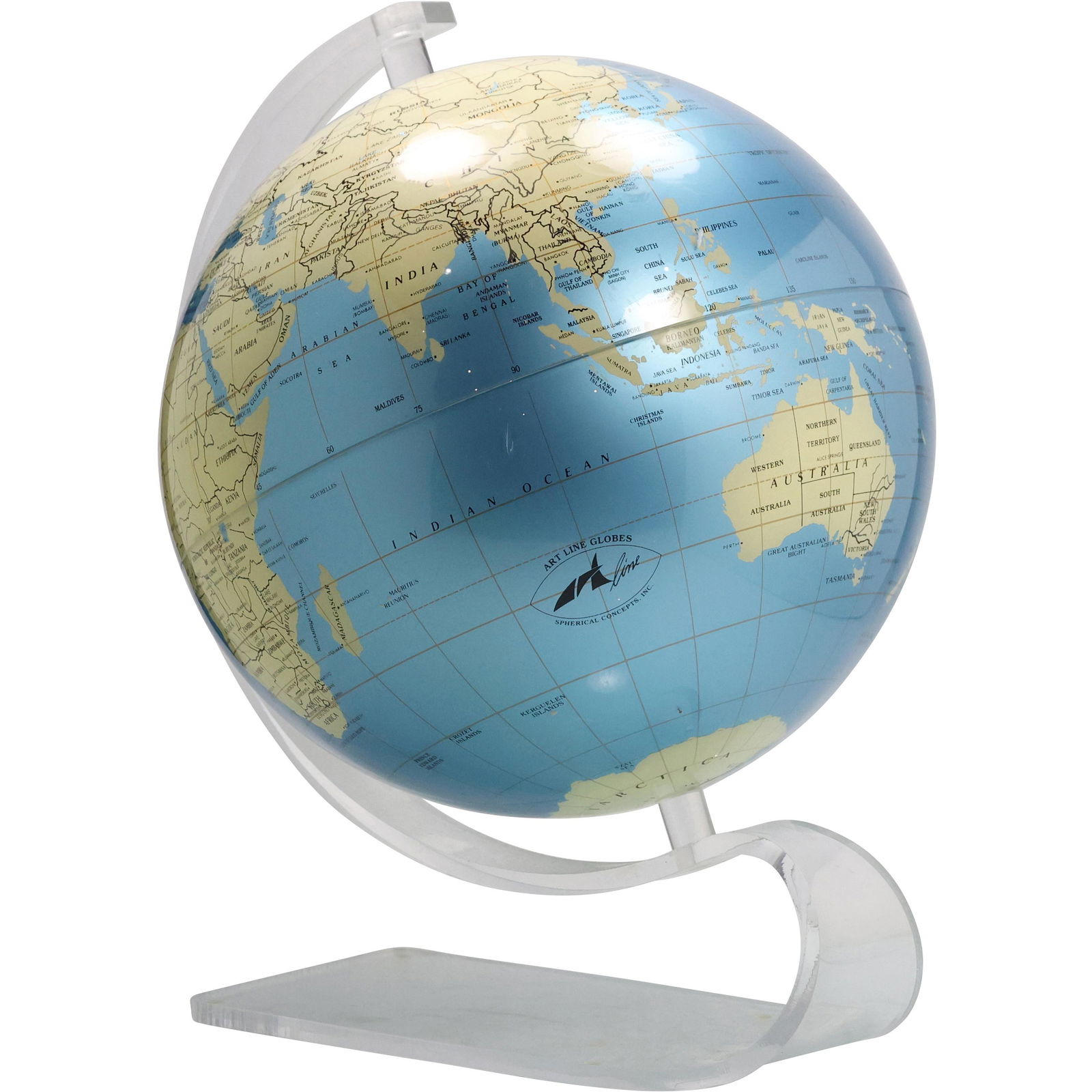 Mid-Century Modern World Globe on Lucite Stand (1 of 5)