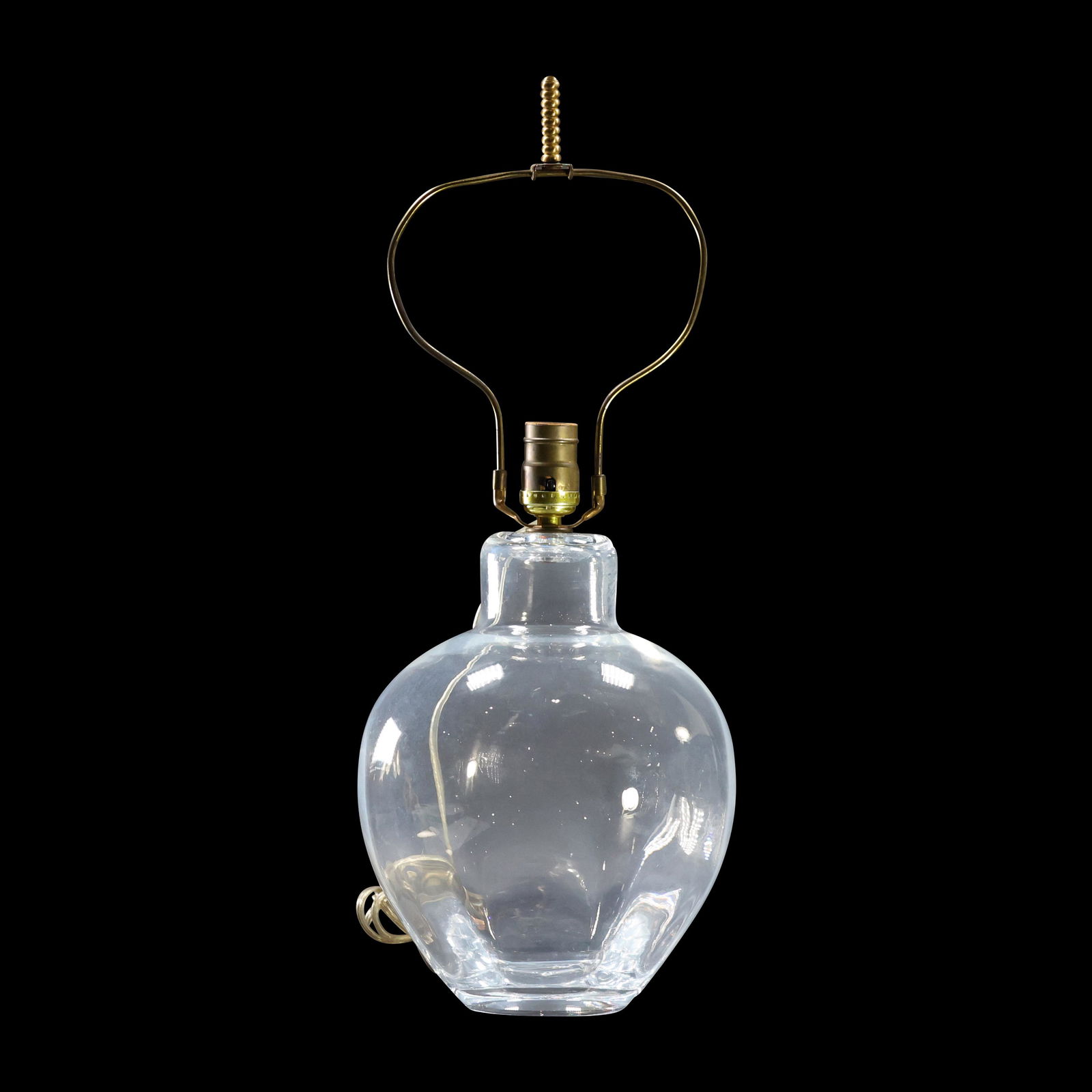 Simon Pearce Signed Crystal Glass Urn Table Lamp (1 of 9)