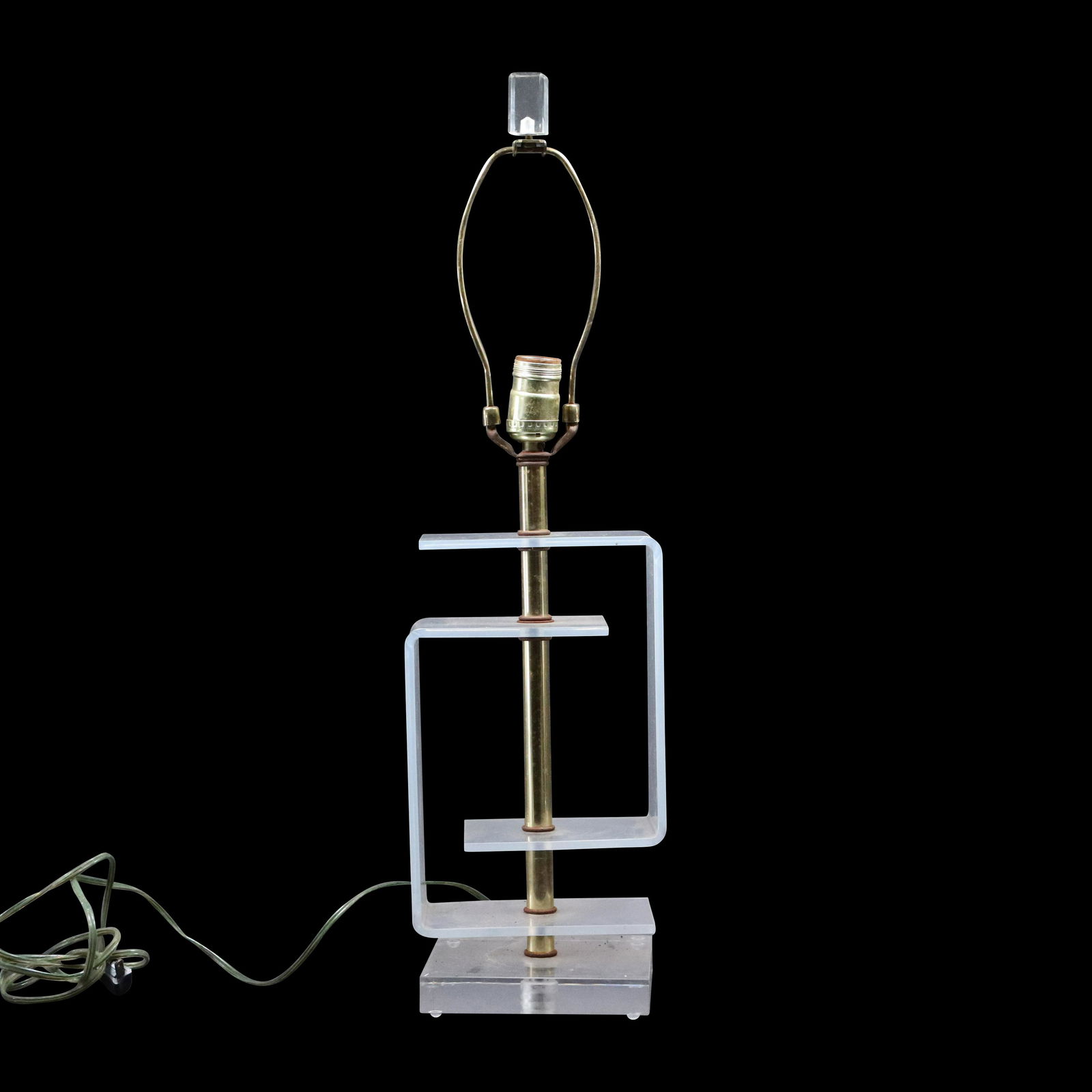 Mid-Century Modern Lucite Table Lamp (1 of 10)