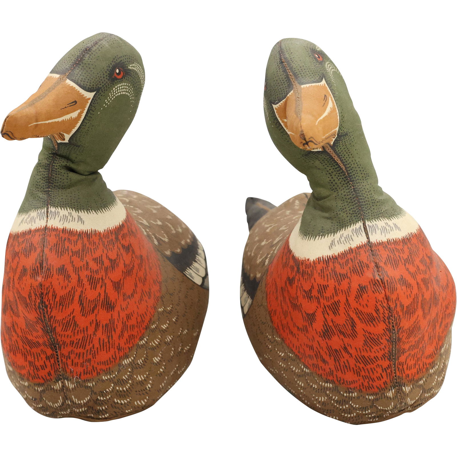 [2] Mallard Duck Cloth Covered Decoy Figures (1 of 9)