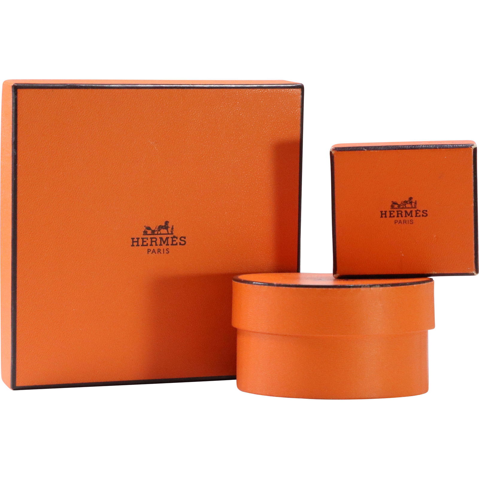 3 Assorted HERMES Paris France Empty Orange Boxes (1 of 4)