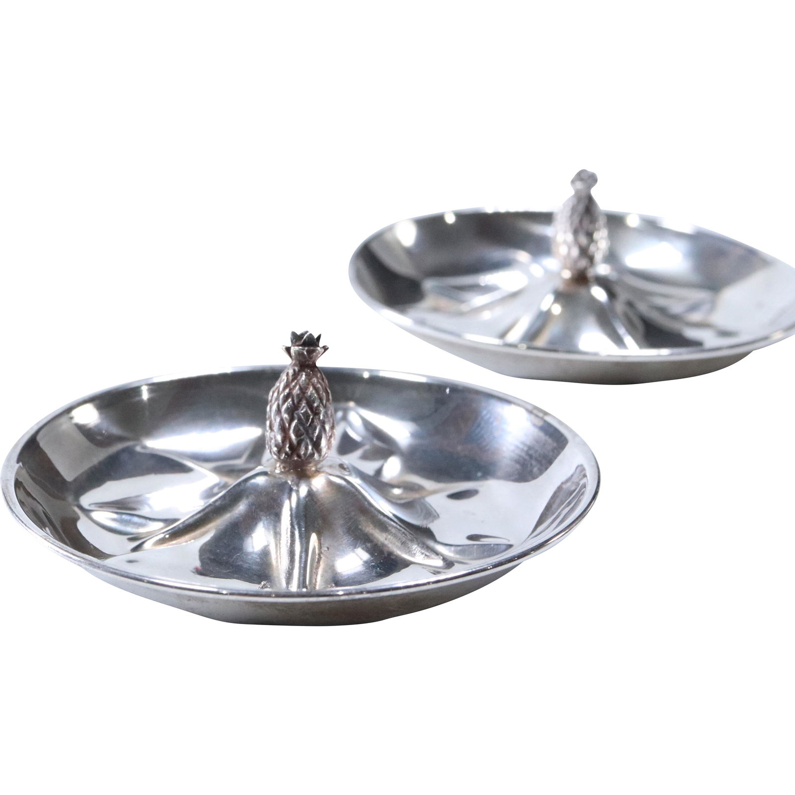 [2] Sterling Silver Small Round Divided Dishes (1 of 8)