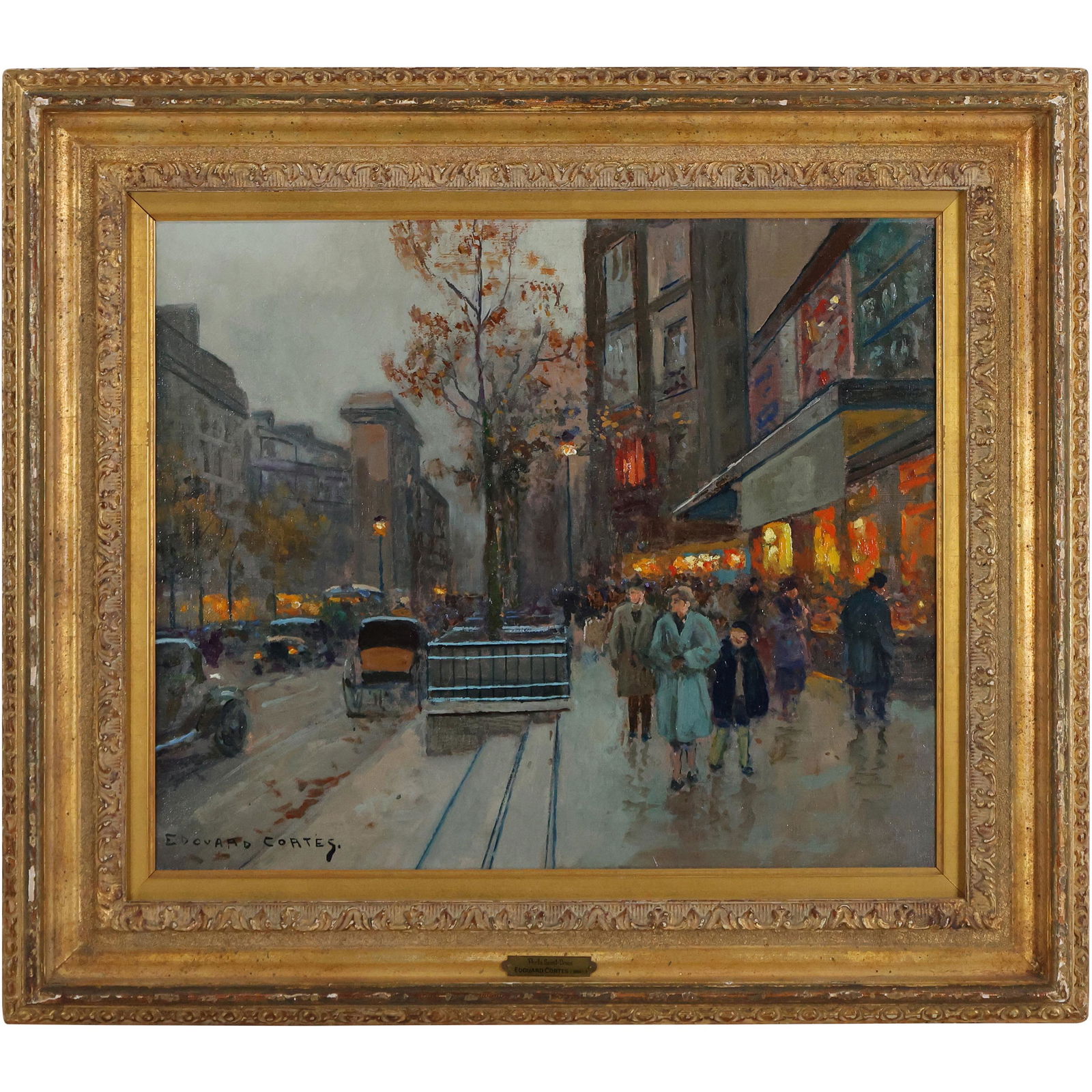 Edouard Cortes; 20thC. French Oil Port St. Denis Signed (1 of 20)