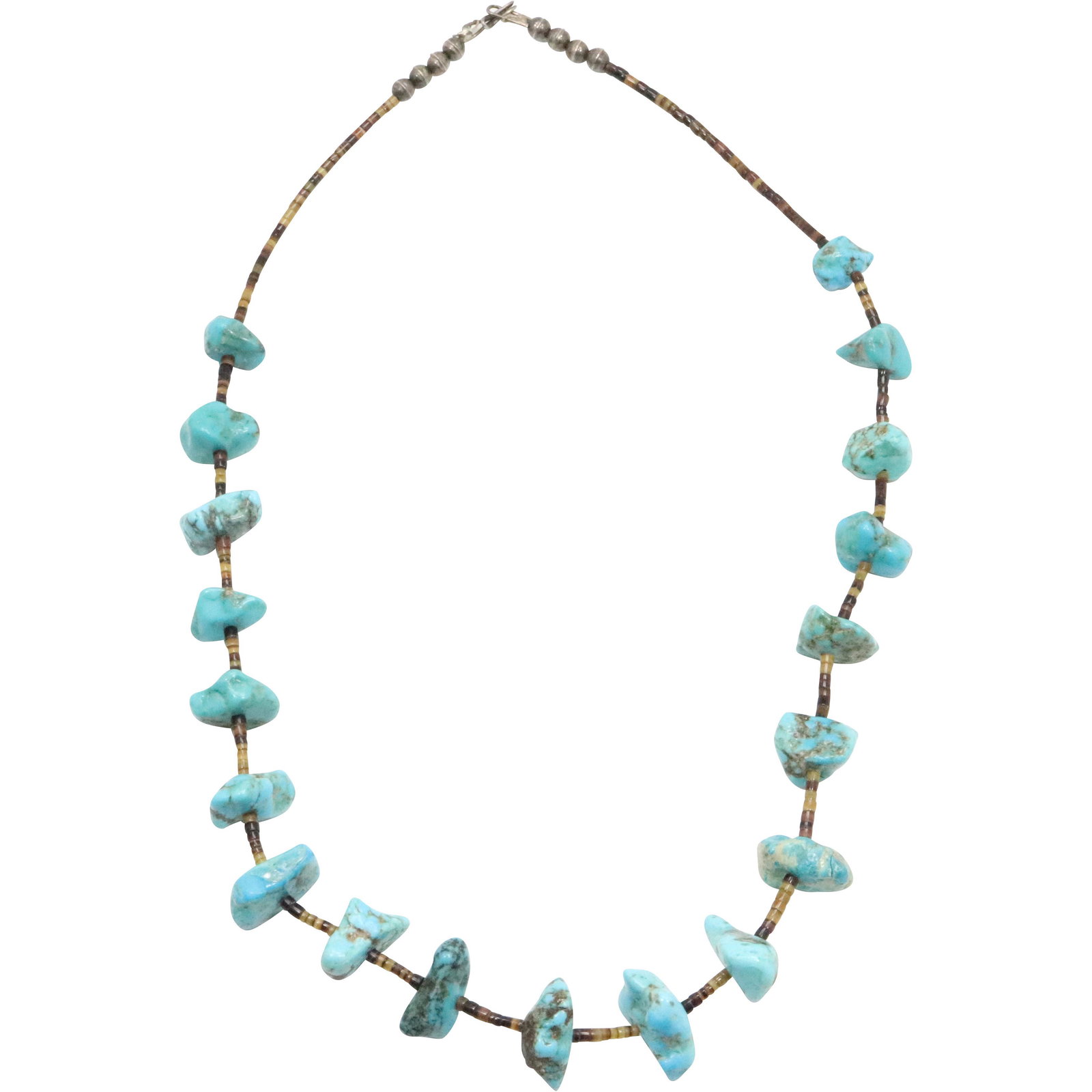 Turquoise and Tiger Eye Bead Necklace (1 of 5)