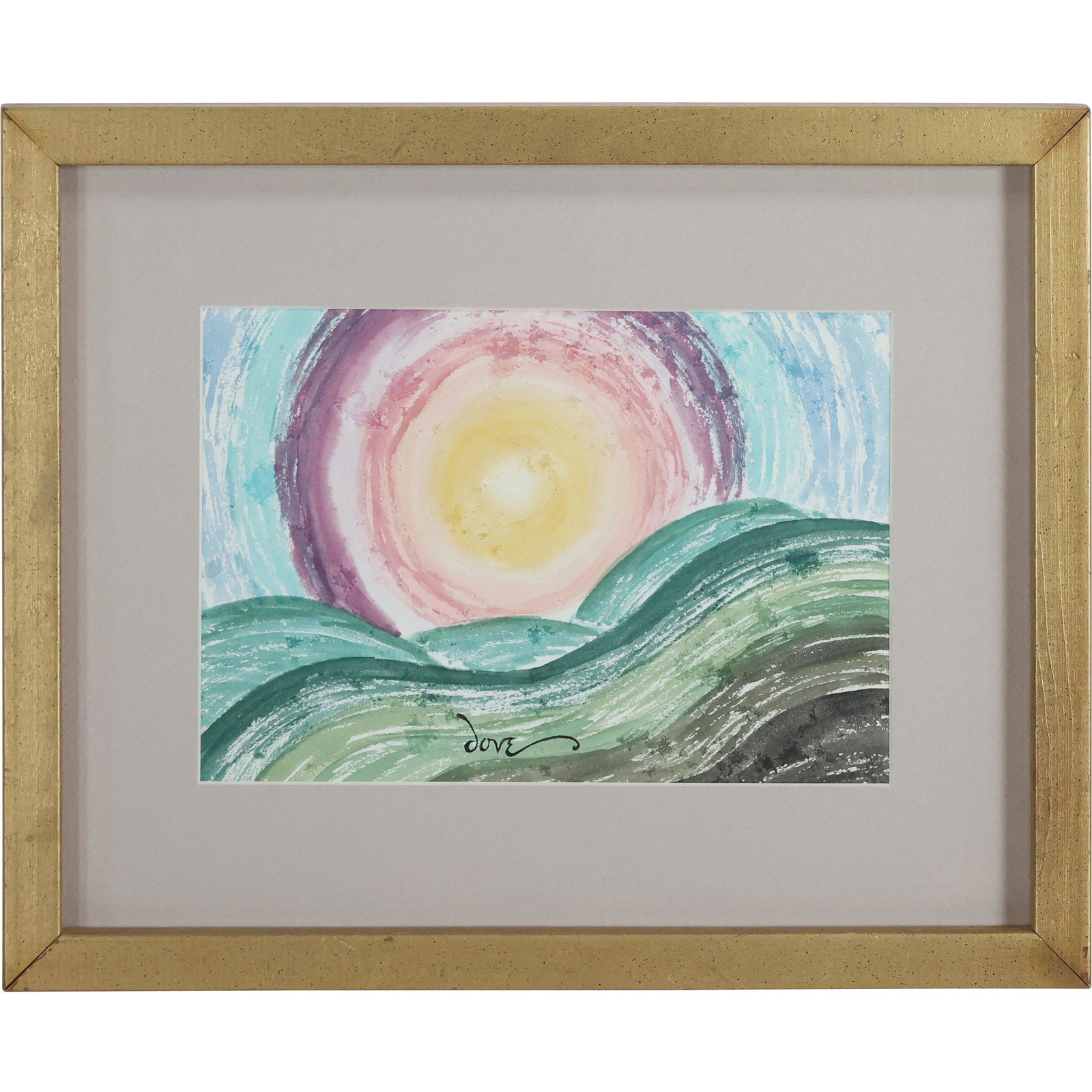 Arthur Dove [attributed] Watercolor Rising Sun Dawn (1 of 8)