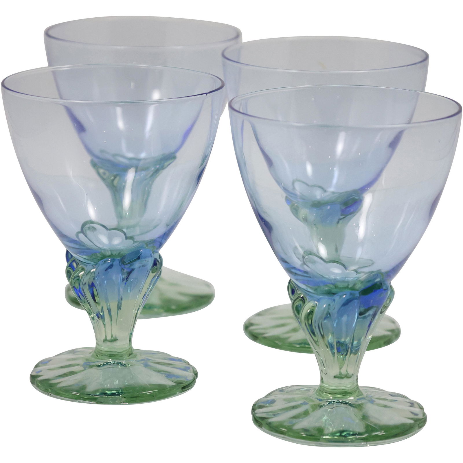 [4]  Bormioli Rocco Blue Green Glass Goblets (1 of 5)