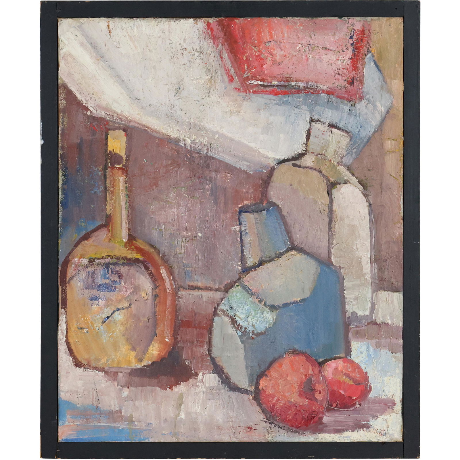 Mid-Century Cubism Double Side Fruit Still Life Oil/b (1 of 18)