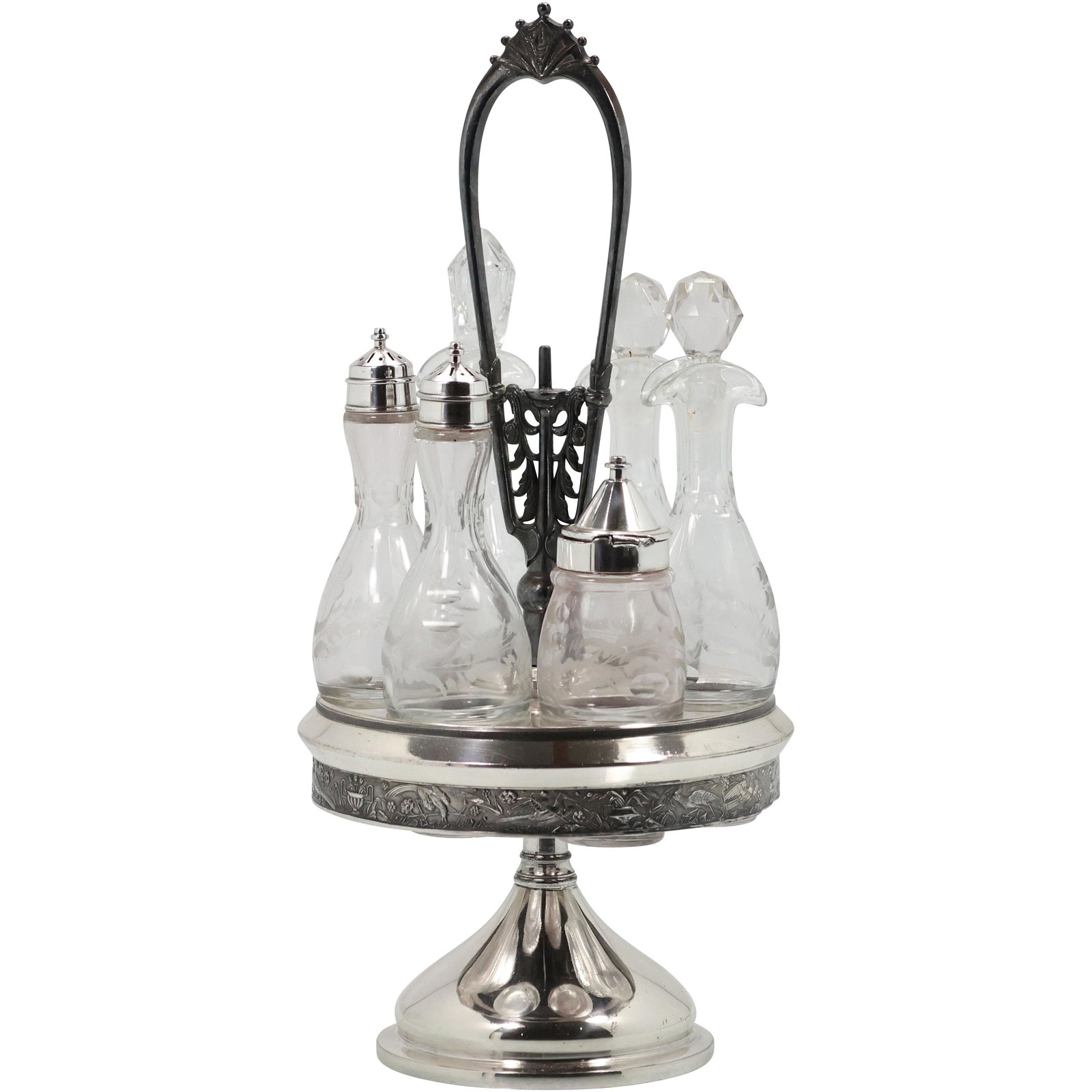 Rogers Smith & Co New Haven 6 Clear Bottles Castor Set (1 of 10)