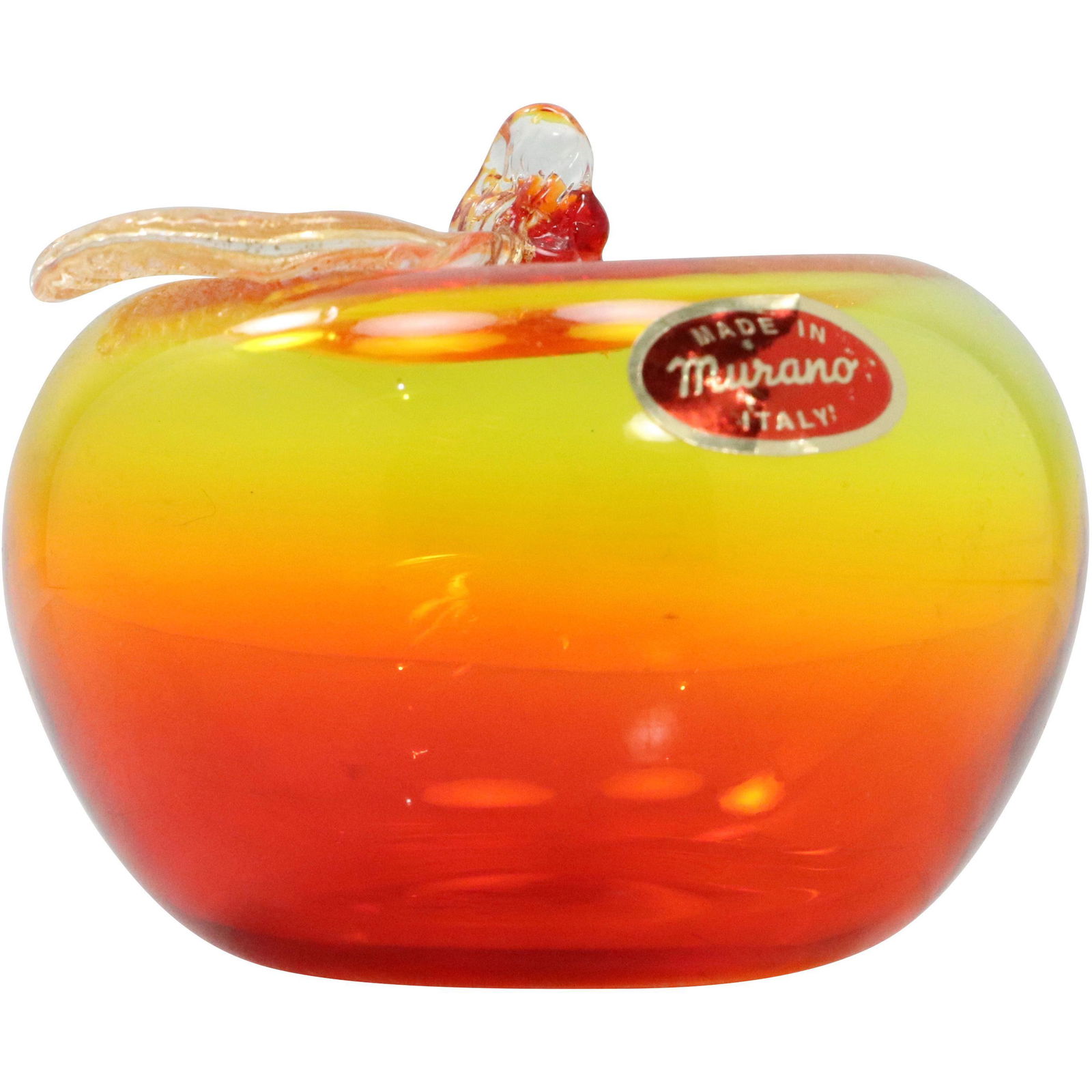 Murano Italian Art Glass Apple Figure / Paperweight (1 of 5)