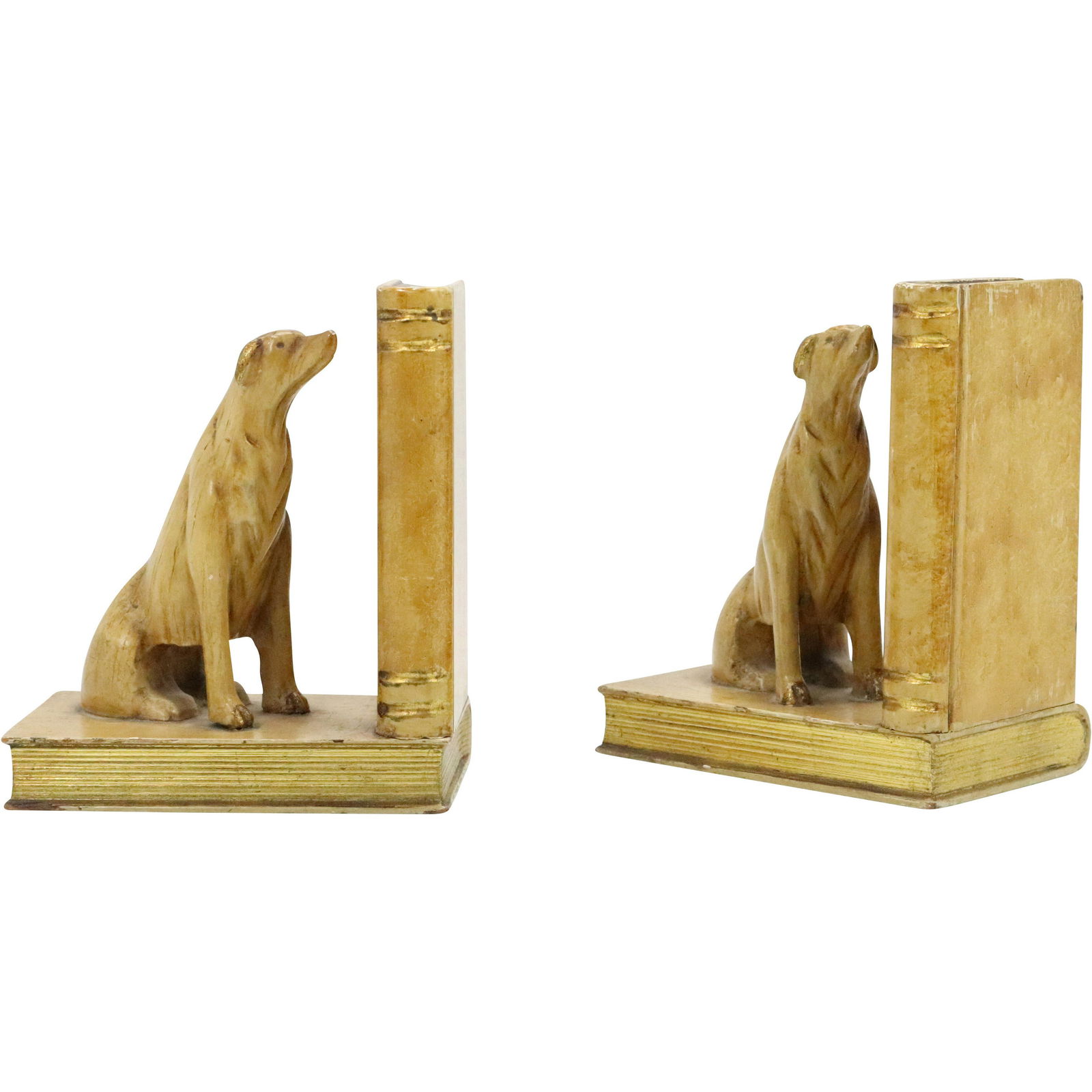 Vintage Wooden Labrador Dog Figure Bookends (1 of 9)