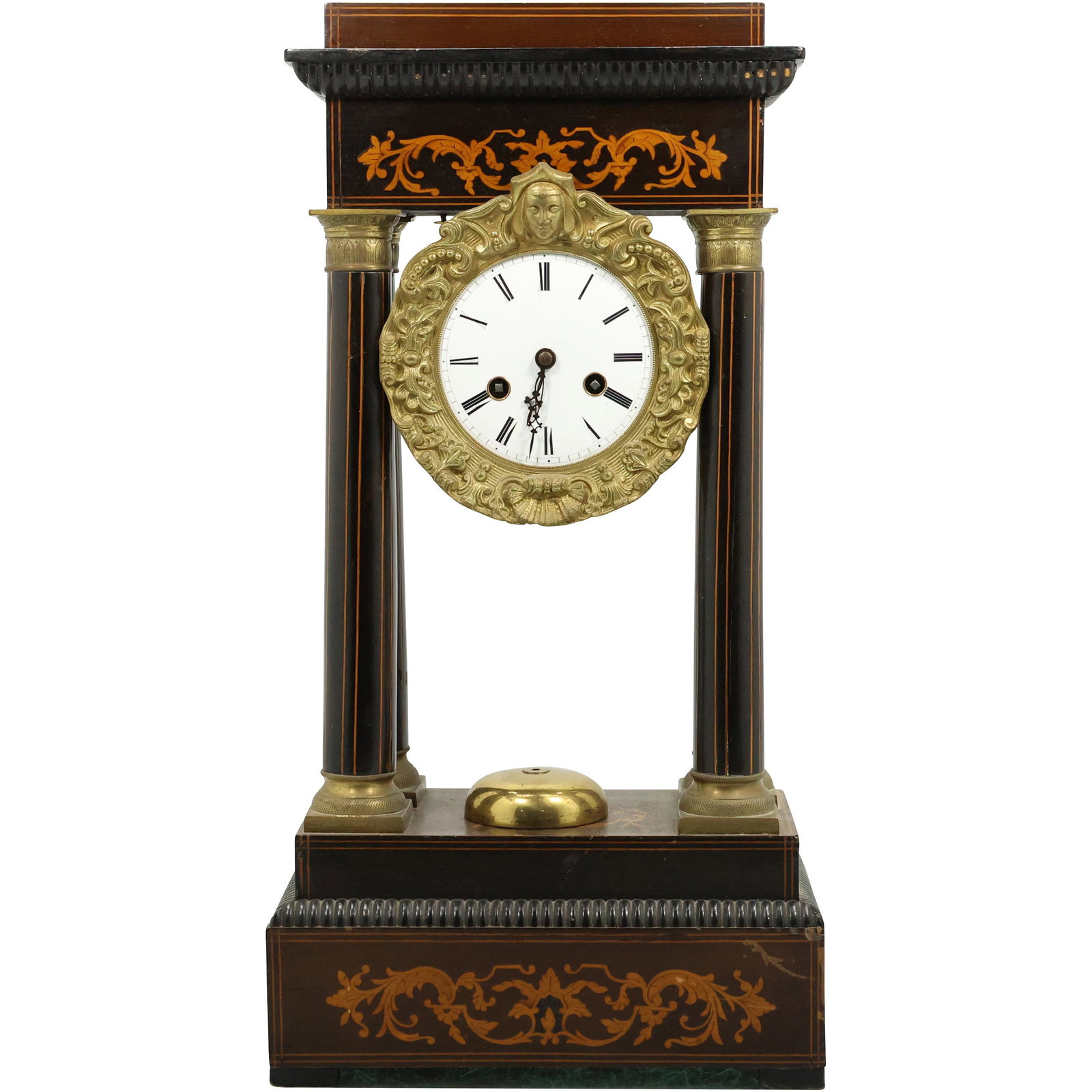 French Empire Portico Column Mantle Clock. No Pendulum (1 of 12)