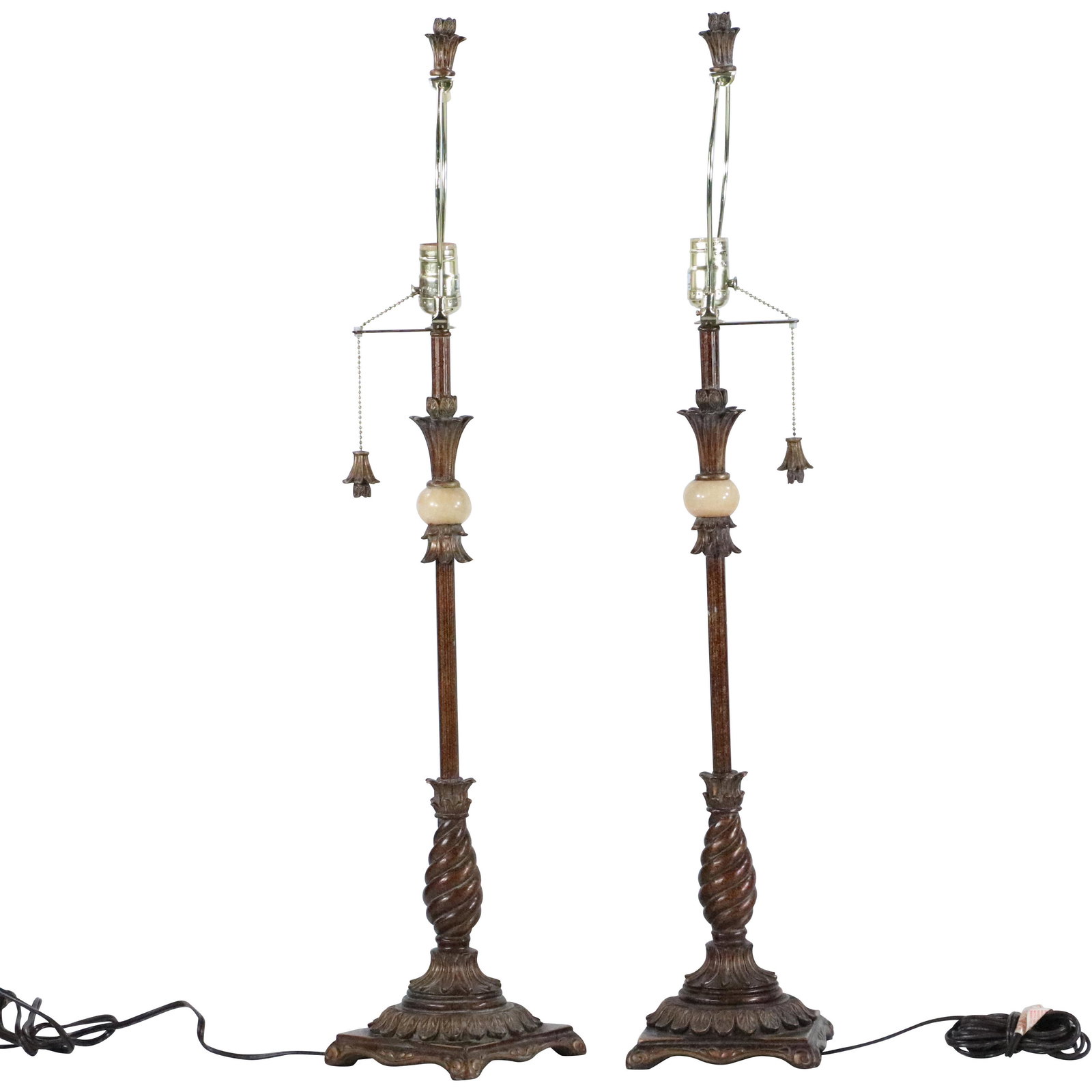 [2] Tall Narrow Decorator Table Lamps in Composite (1 of 9)