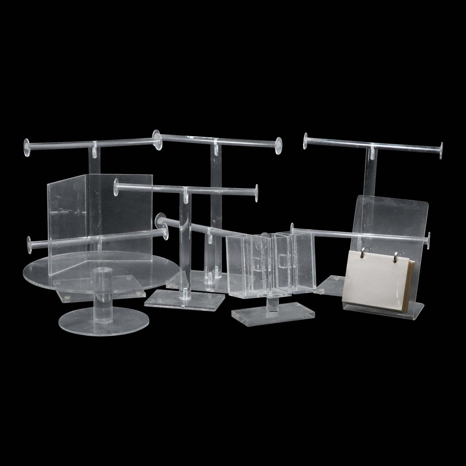 7 Assorted Mid-Century Modern Lucite Jewelry Displays (1 of 8)