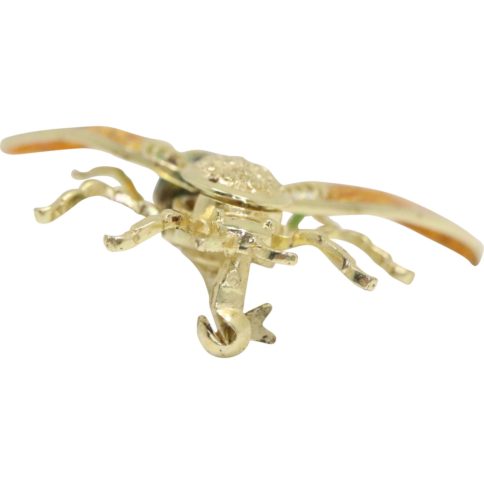 Alice Caviness Sterling Enamel Stain Glass BEE Brooch: Alice Caviness Sterling Enamel Stain Glass BEE Brooch with Mechanical moving wings. German. Size: 1 1/2 in. x 2 in.