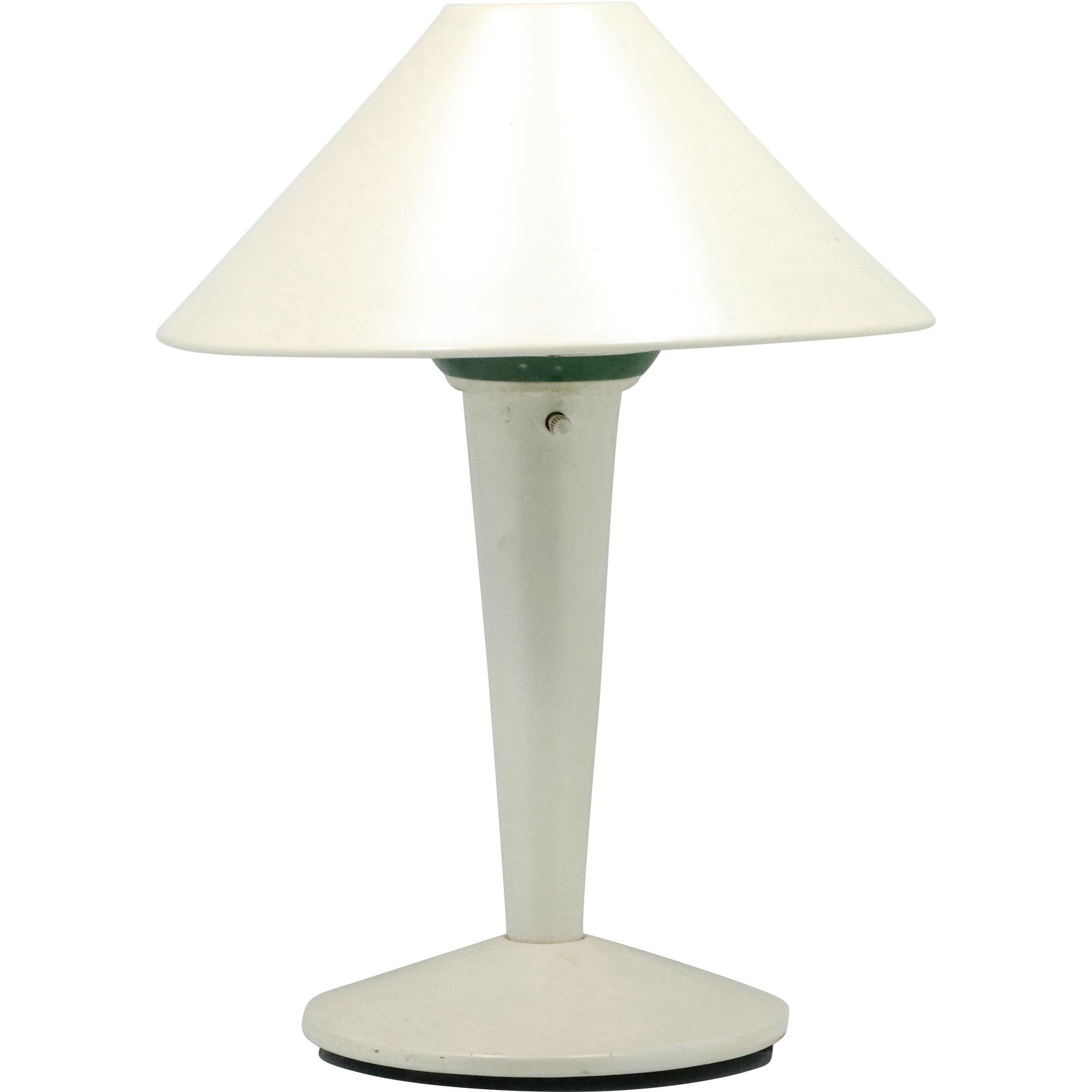 Mid-Century Modern White Metal Designer Table Lamp (1 of 8)