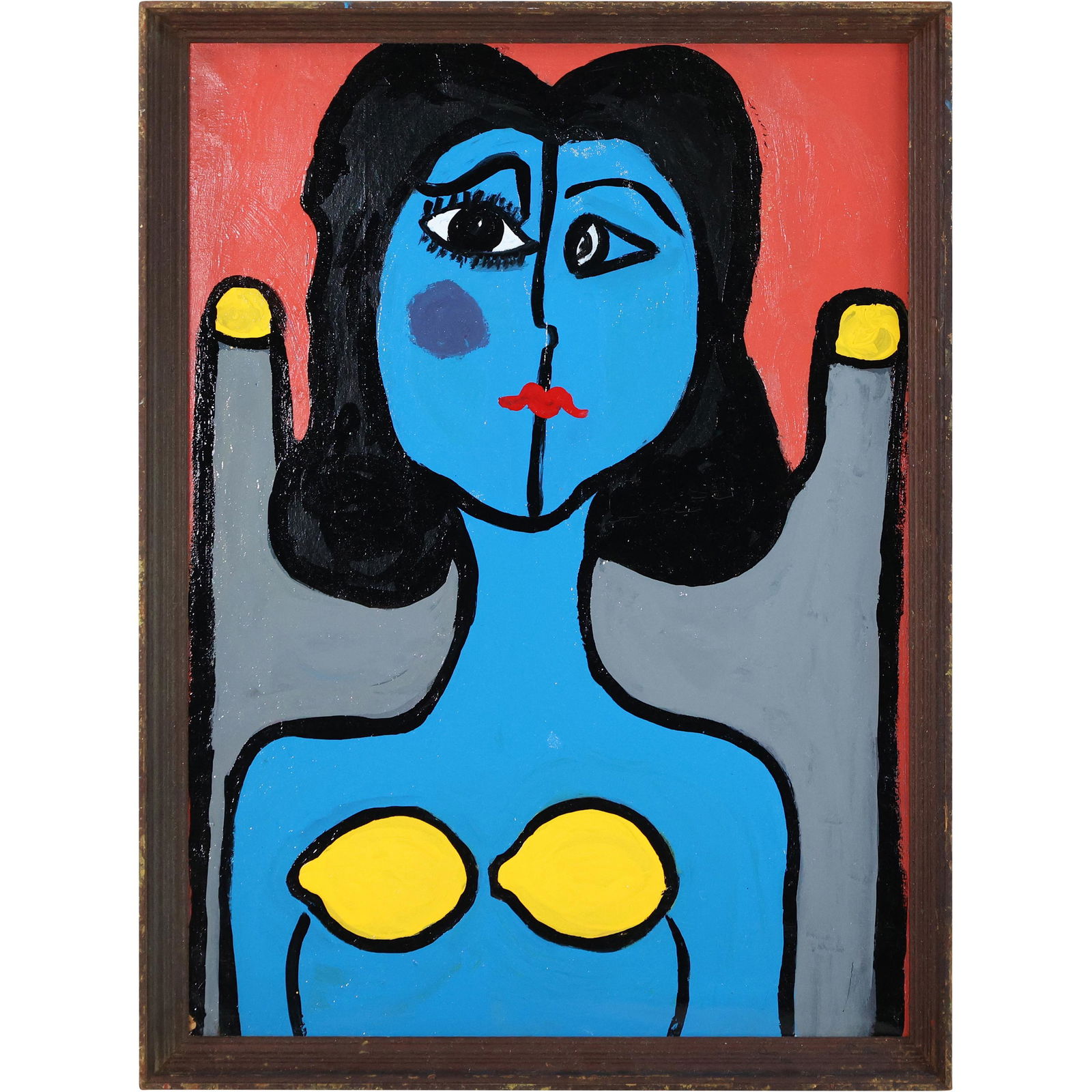 Thomas Pulgini, Listed American Abstract Blue Woman O/b (1 of 9)