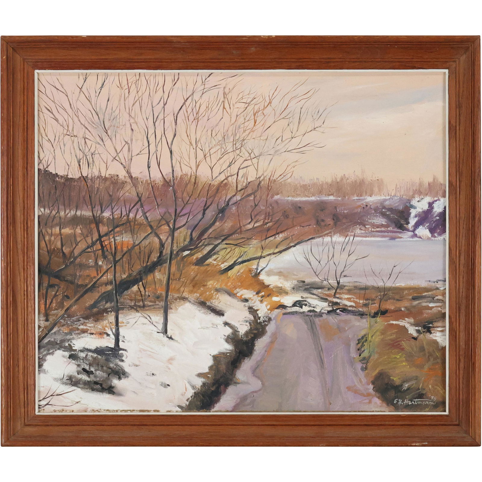 E J Hartmann, Riverton NJ Artist, Landscape Lake (1 of 9)