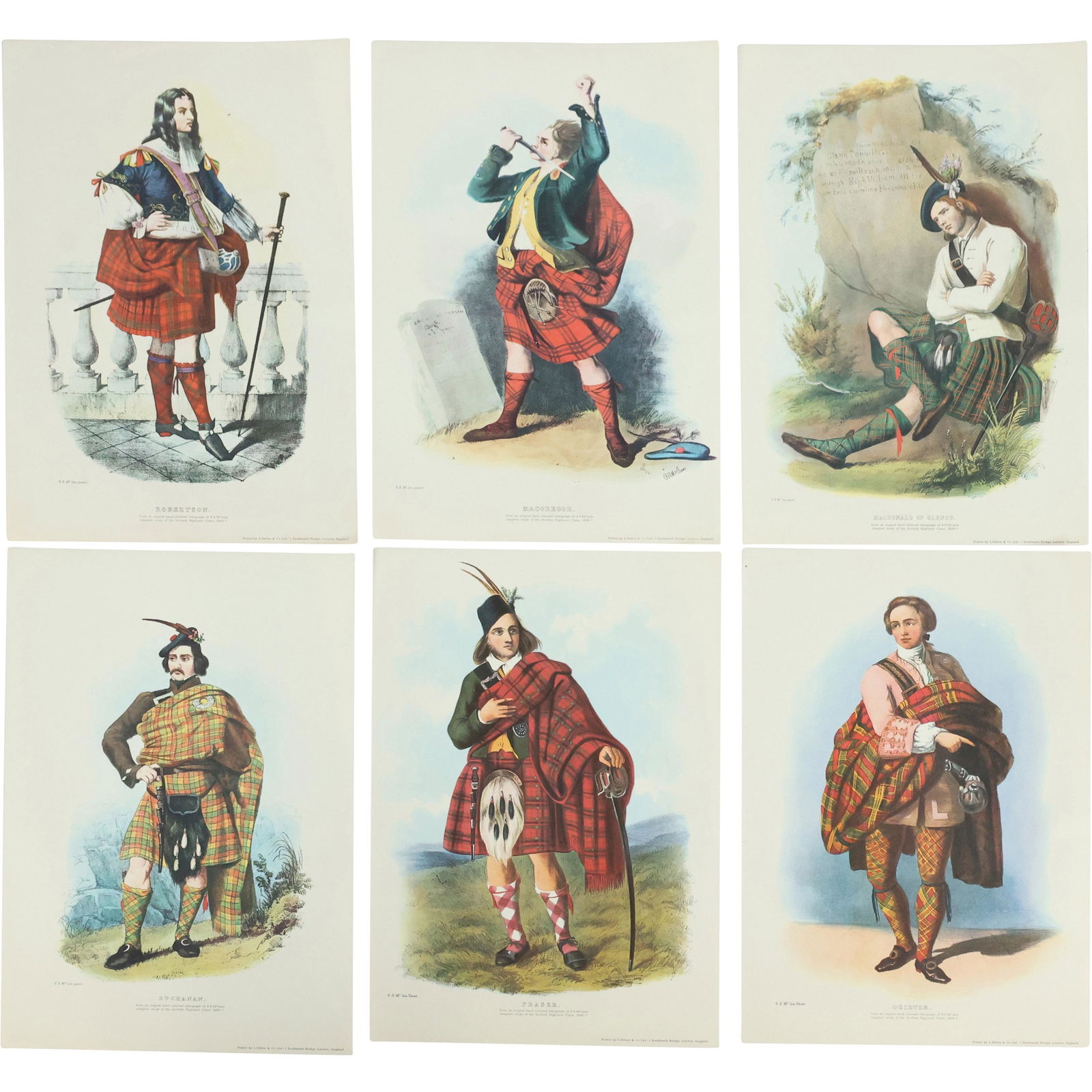 [6] Highland Clan Color Lithographs - unframed (1 of 13)