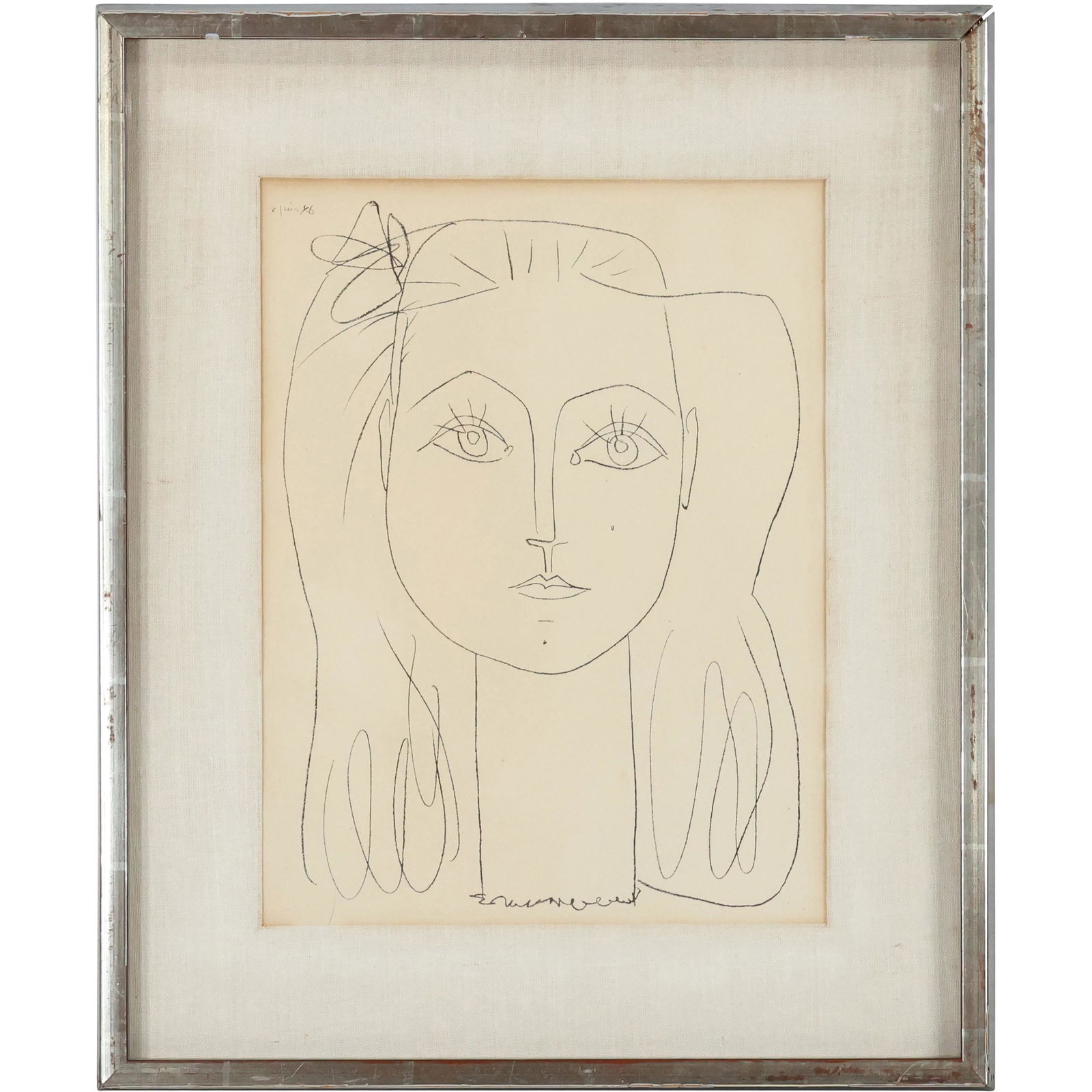Pablo Picasso Vintage Lithograph Portrait of a Woman (1 of 7)